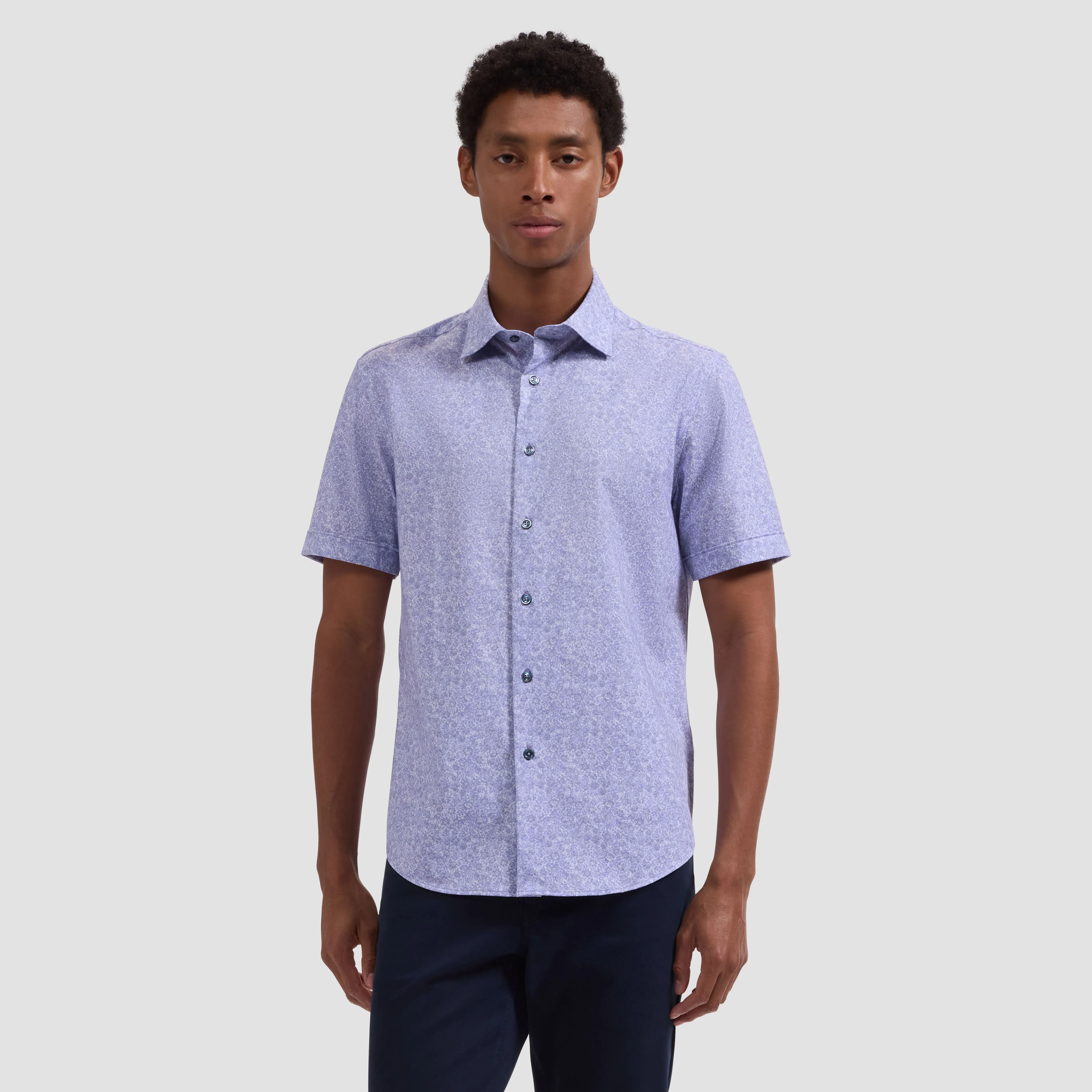 Miles OoohCotton Floral Short-Sleeve Shirt sold by Bugatchi product image thumbnail 2