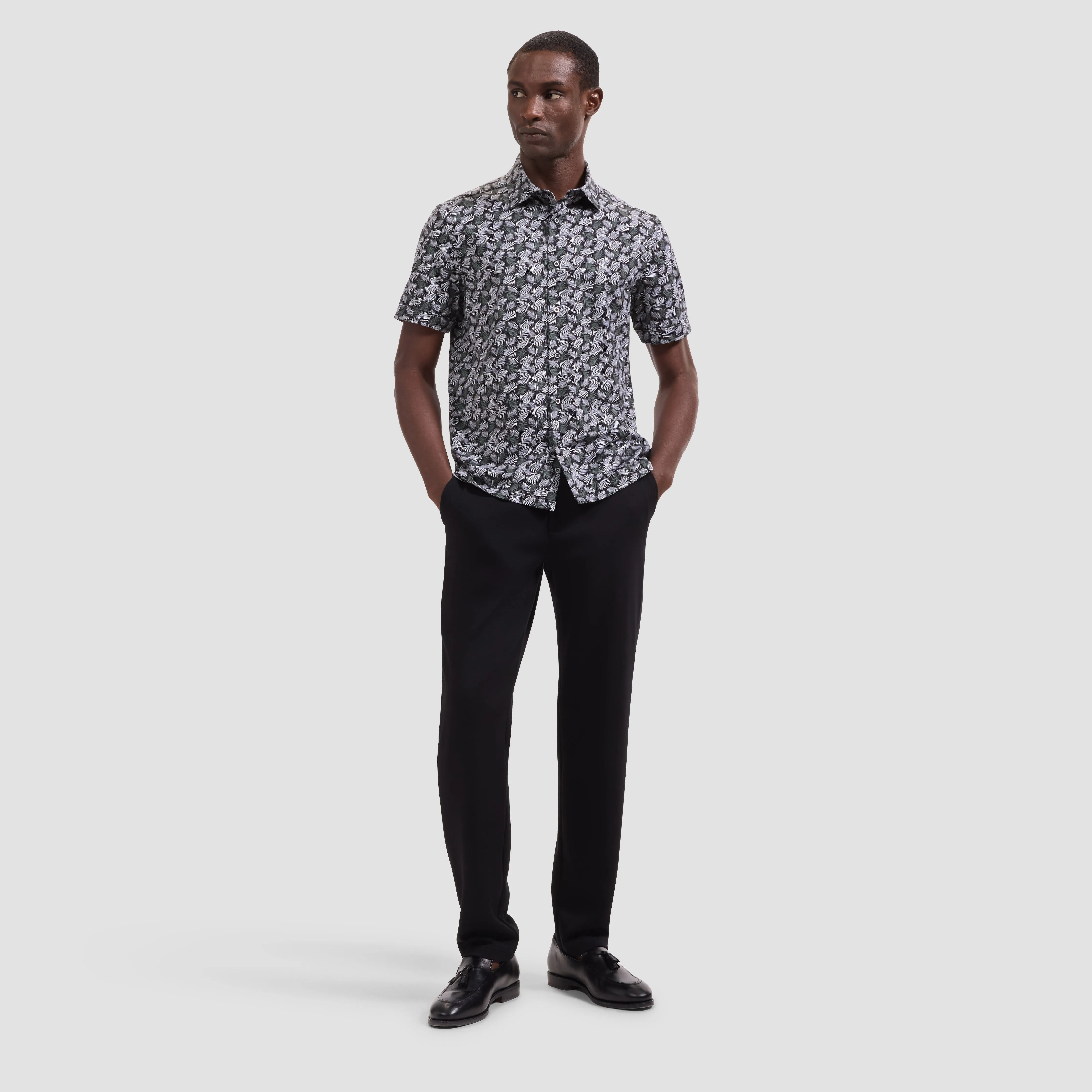 Milo OoohCotton Leaf Print Short-Sleeve Shirt sold by Bugatchi product image thumbnail 4