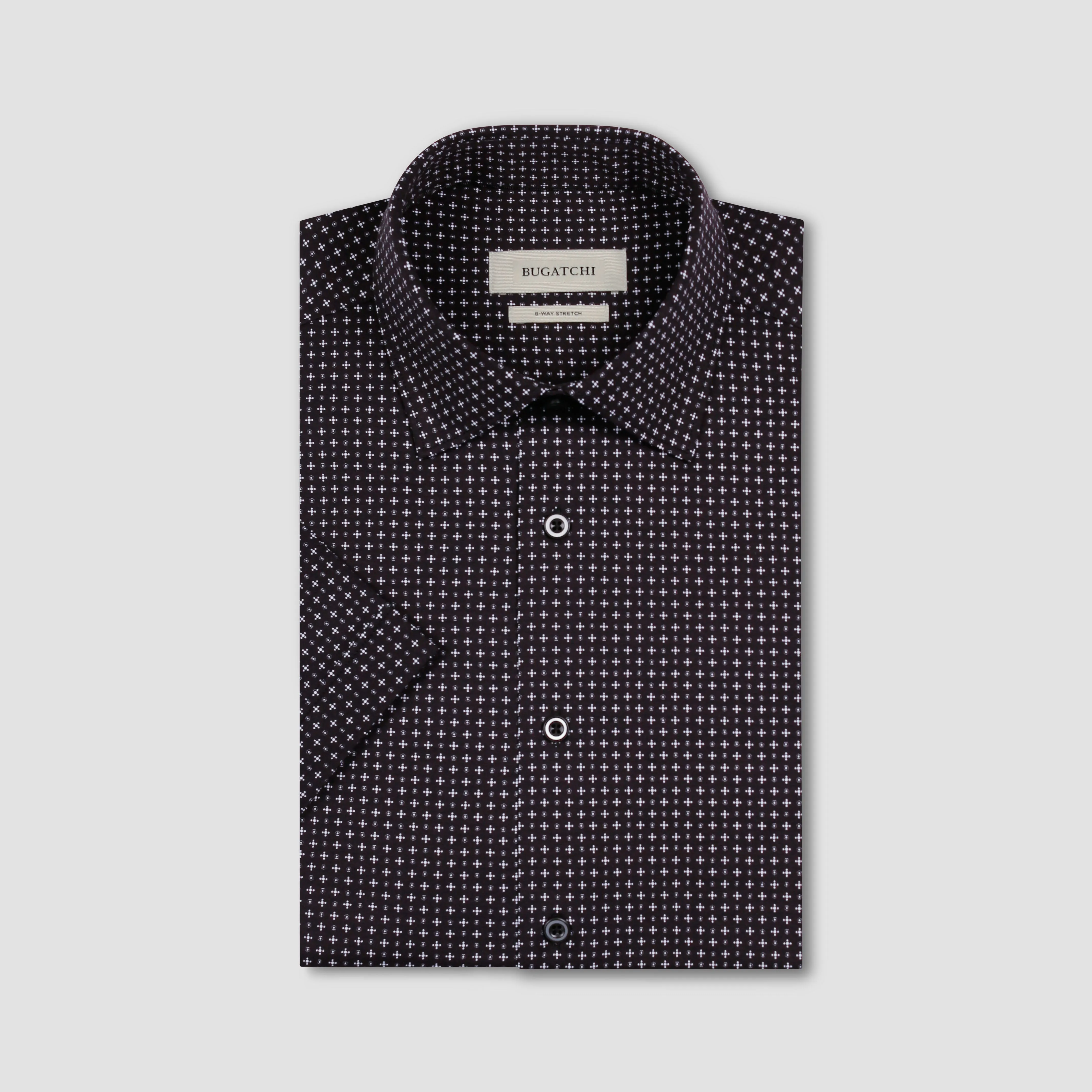 Miles OoohCotton Geometric Short-Sleeve Shirt sold by Bugatchi