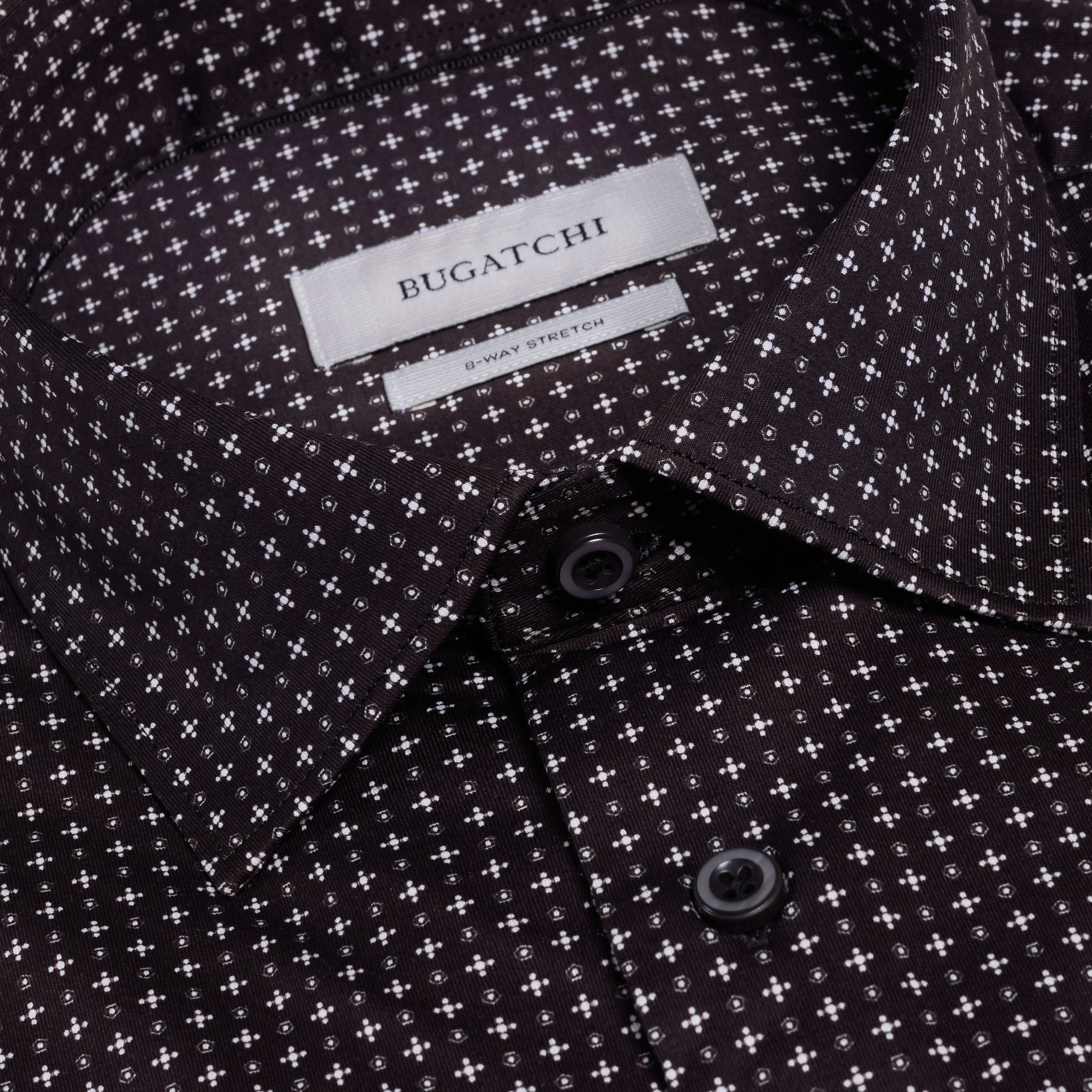 Miles OoohCotton Geometric Short-Sleeve Shirt sold by Bugatchi product image thumbnail 5