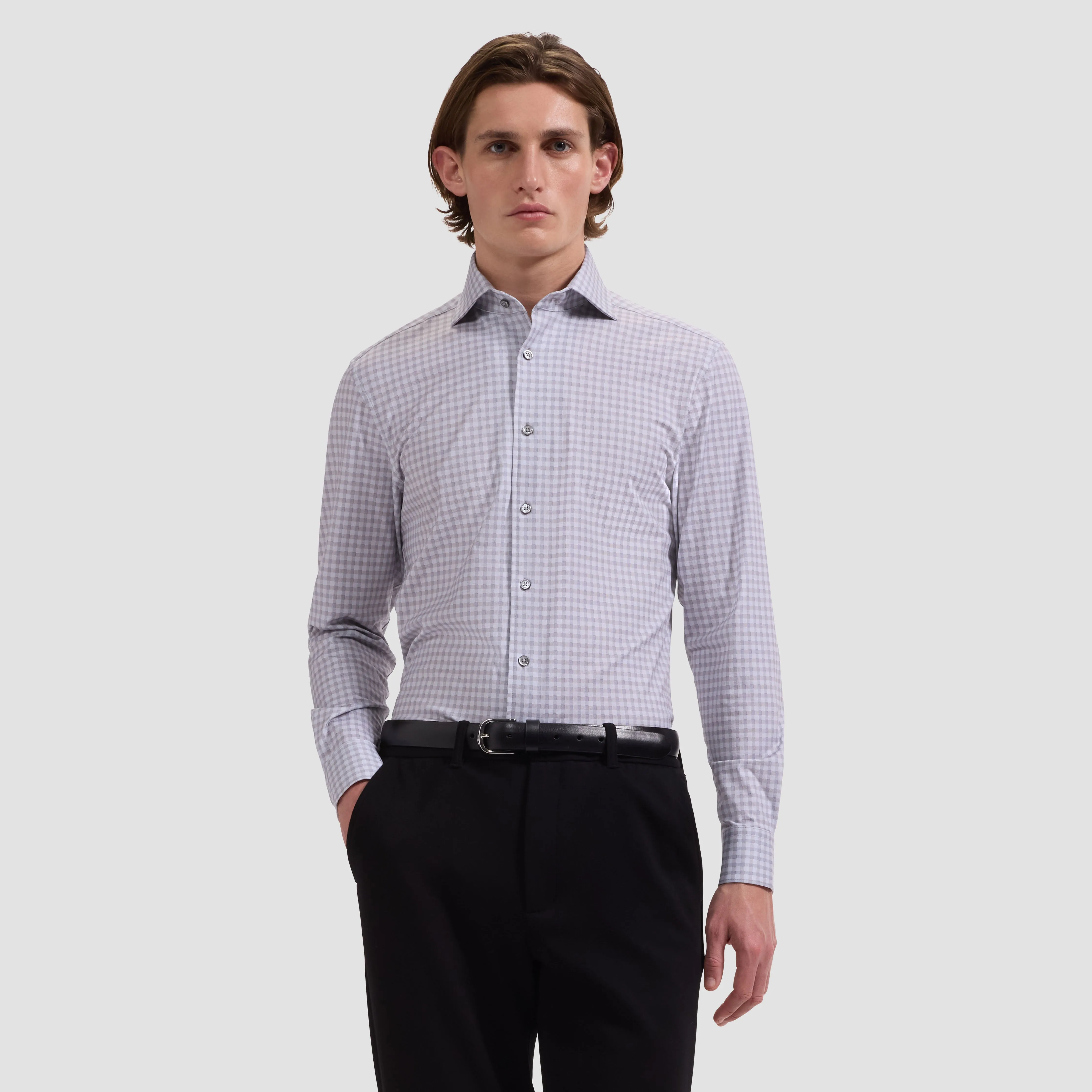 Devon OoohCotton Gingham Check Shirt sold by Bugatchi product image thumbnail 2