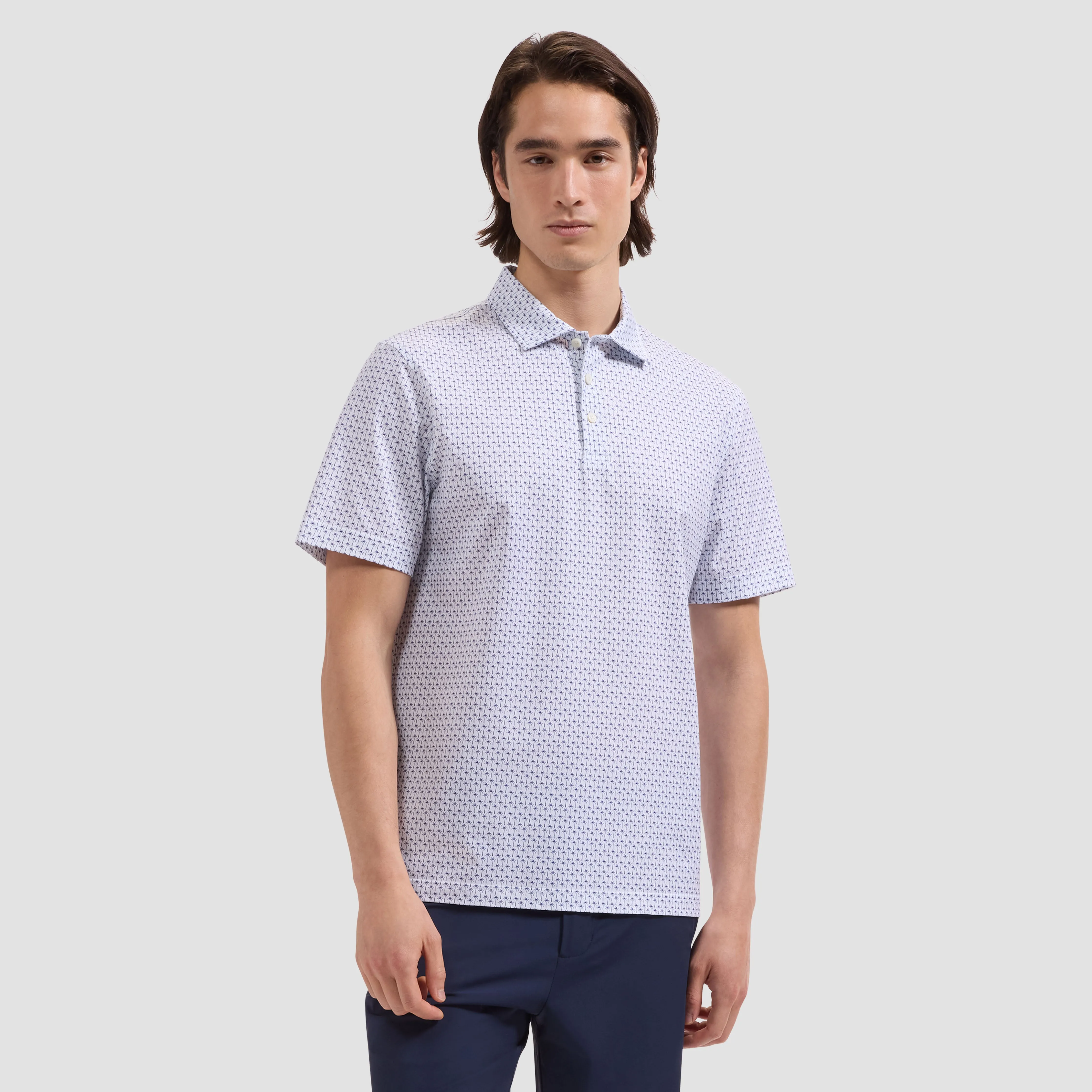 Victor OoohCotton Mini Palm Polo Shirt sold by Bugatchi product image thumbnail 2