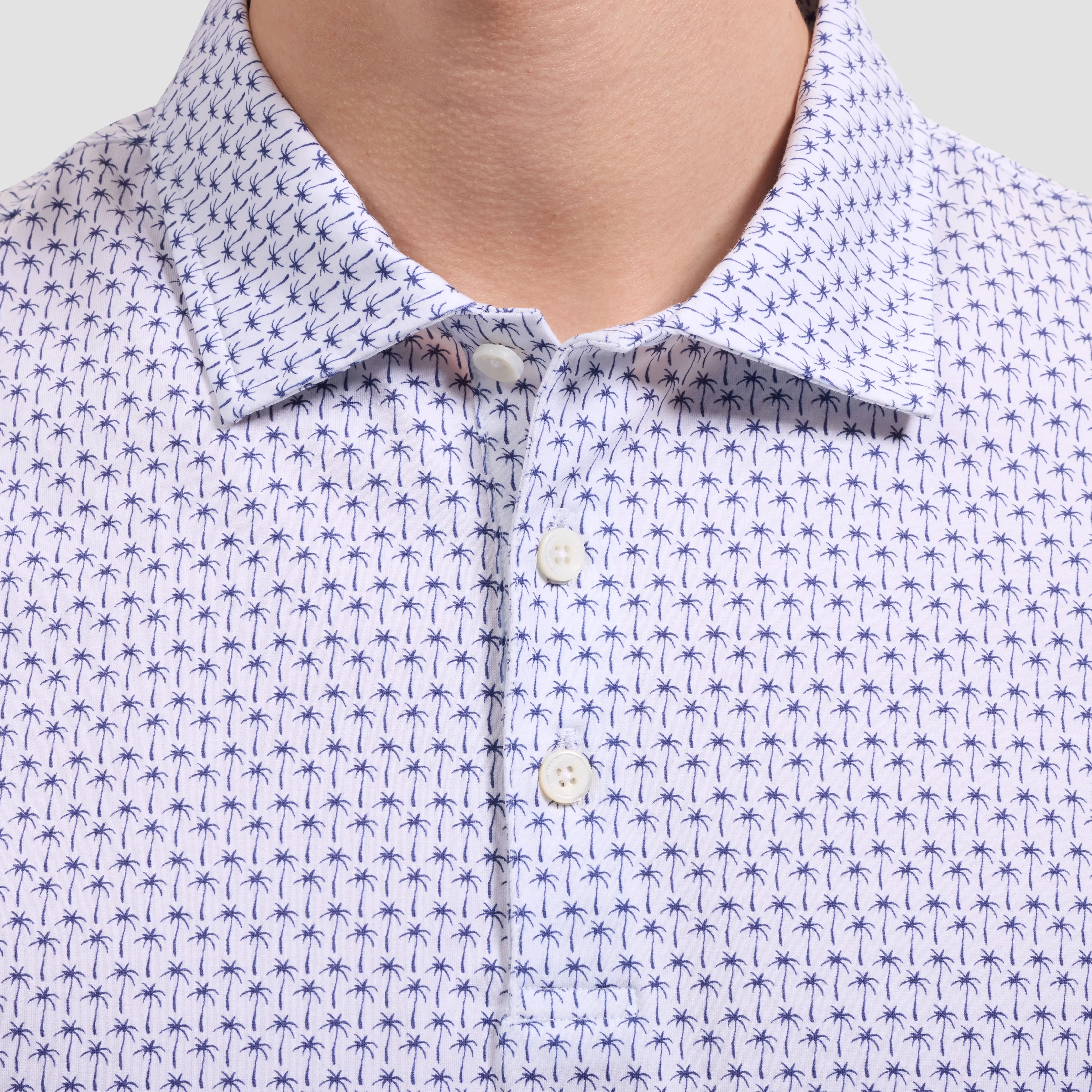 Victor OoohCotton Mini Palm Polo Shirt sold by Bugatchi product image thumbnail 5