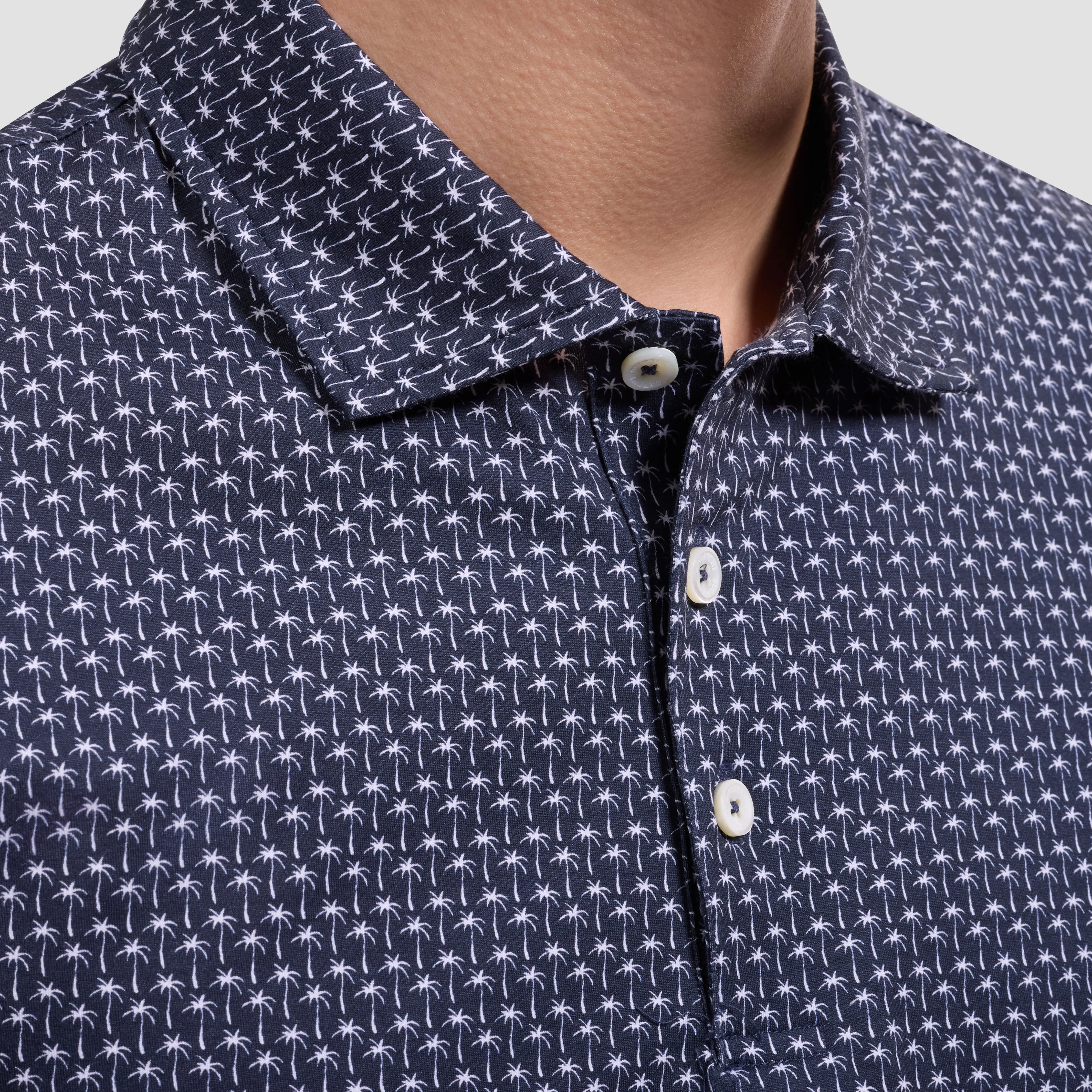 Victor OoohCotton Mini Palm Polo Shirt sold by Bugatchi product image thumbnail 5