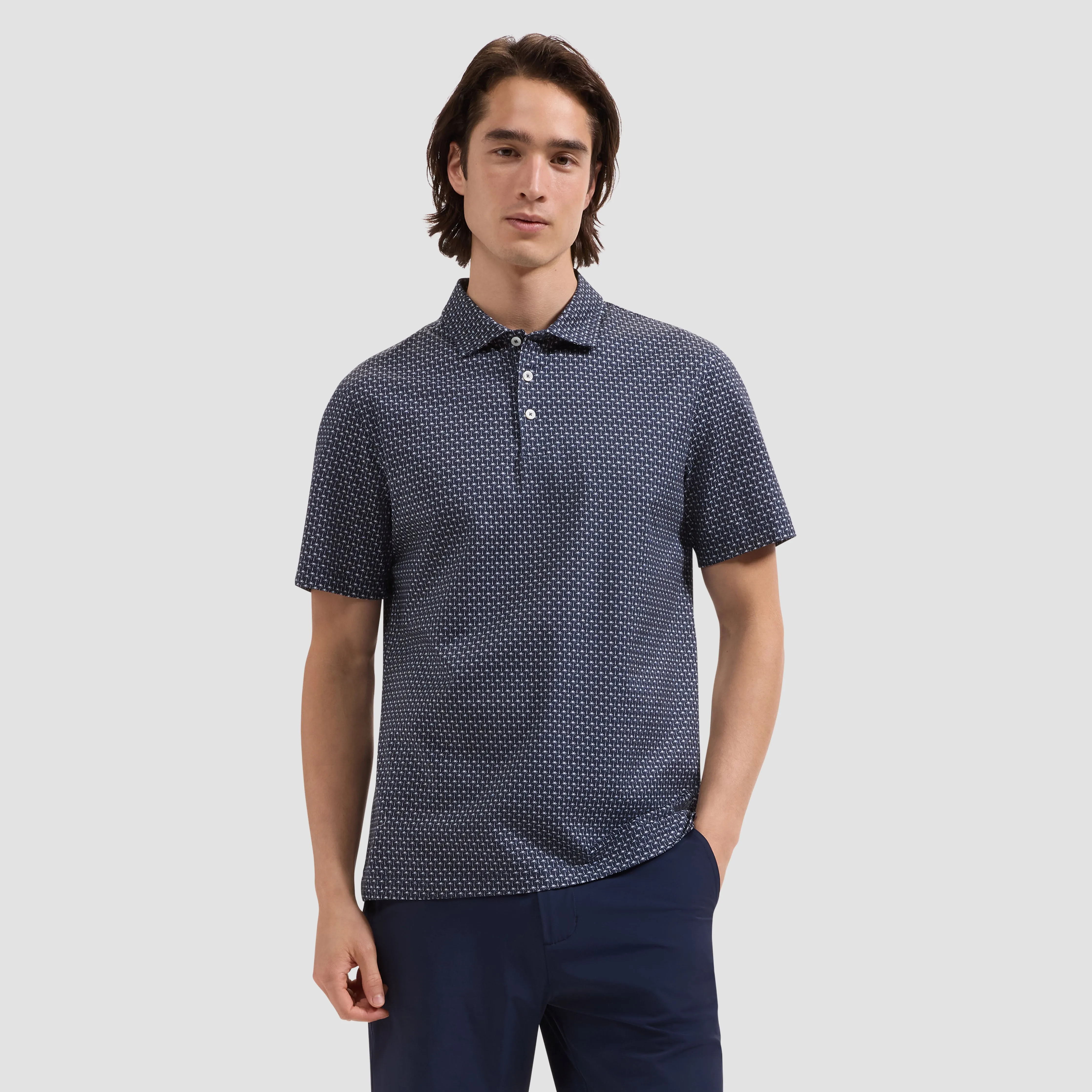 Victor OoohCotton Mini Palm Polo Shirt sold by Bugatchi product image thumbnail 2