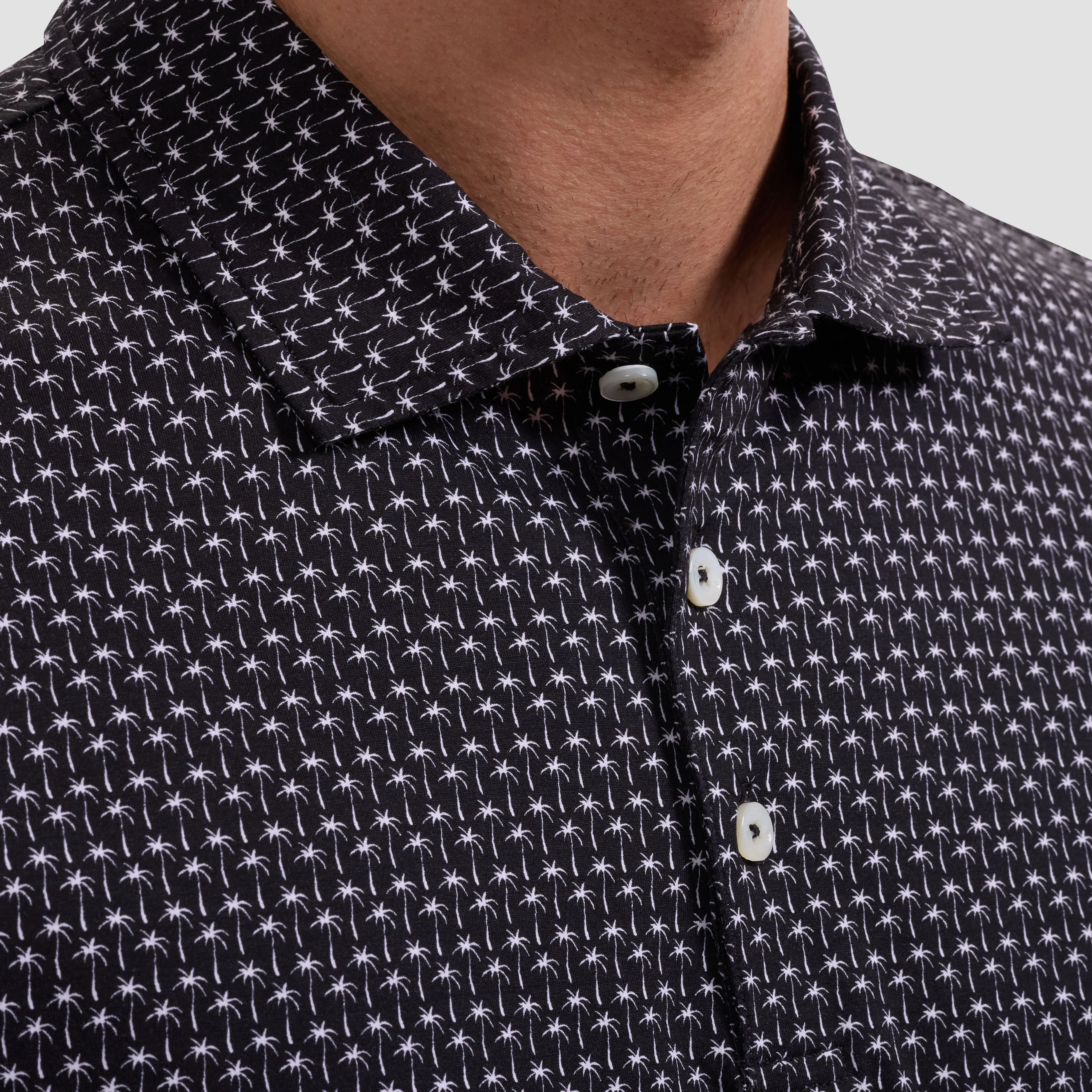 Victor OoohCotton Mini Palm Polo Shirt sold by Bugatchi product image thumbnail 5