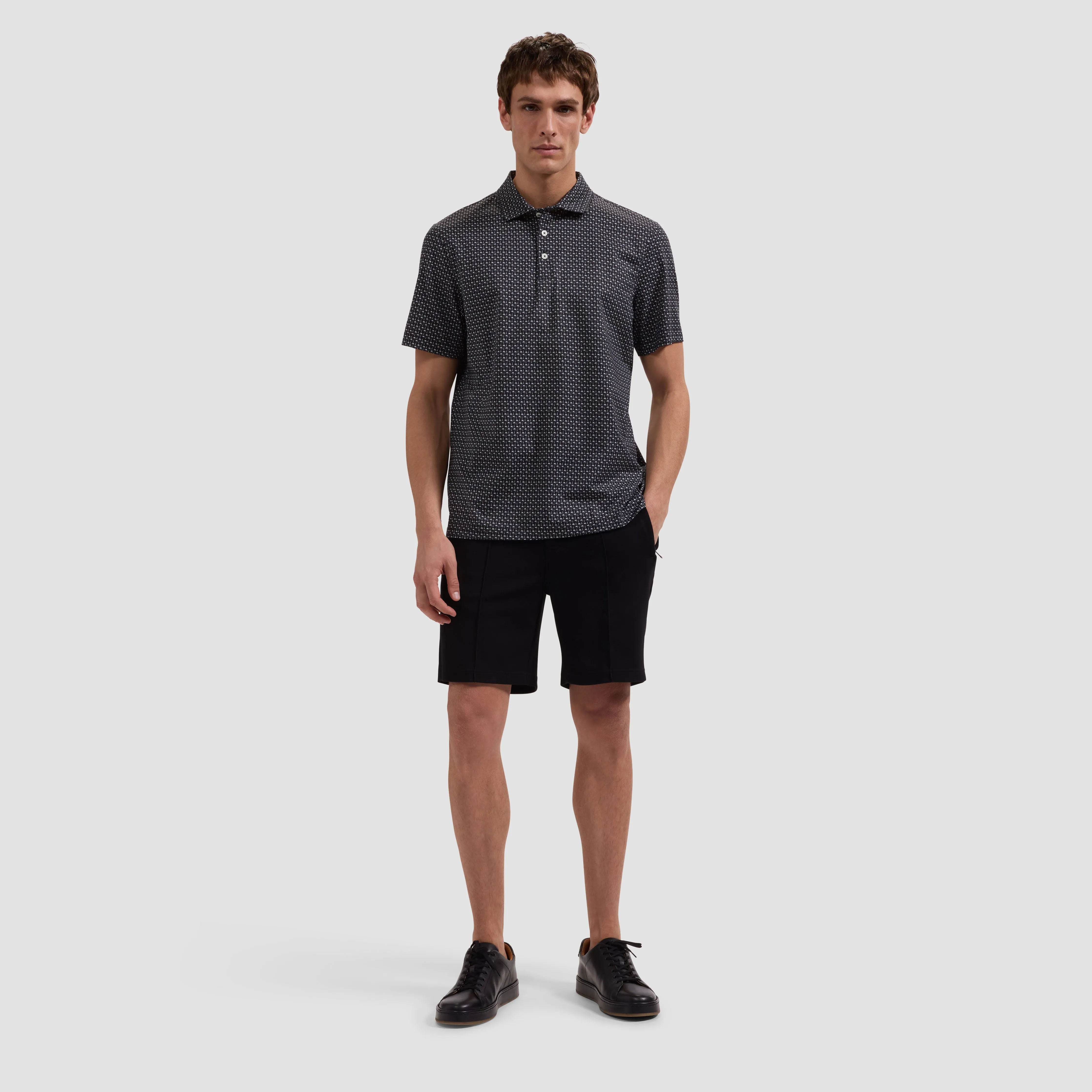 Victor OoohCotton Mini Palm Polo Shirt sold by Bugatchi product image thumbnail 4