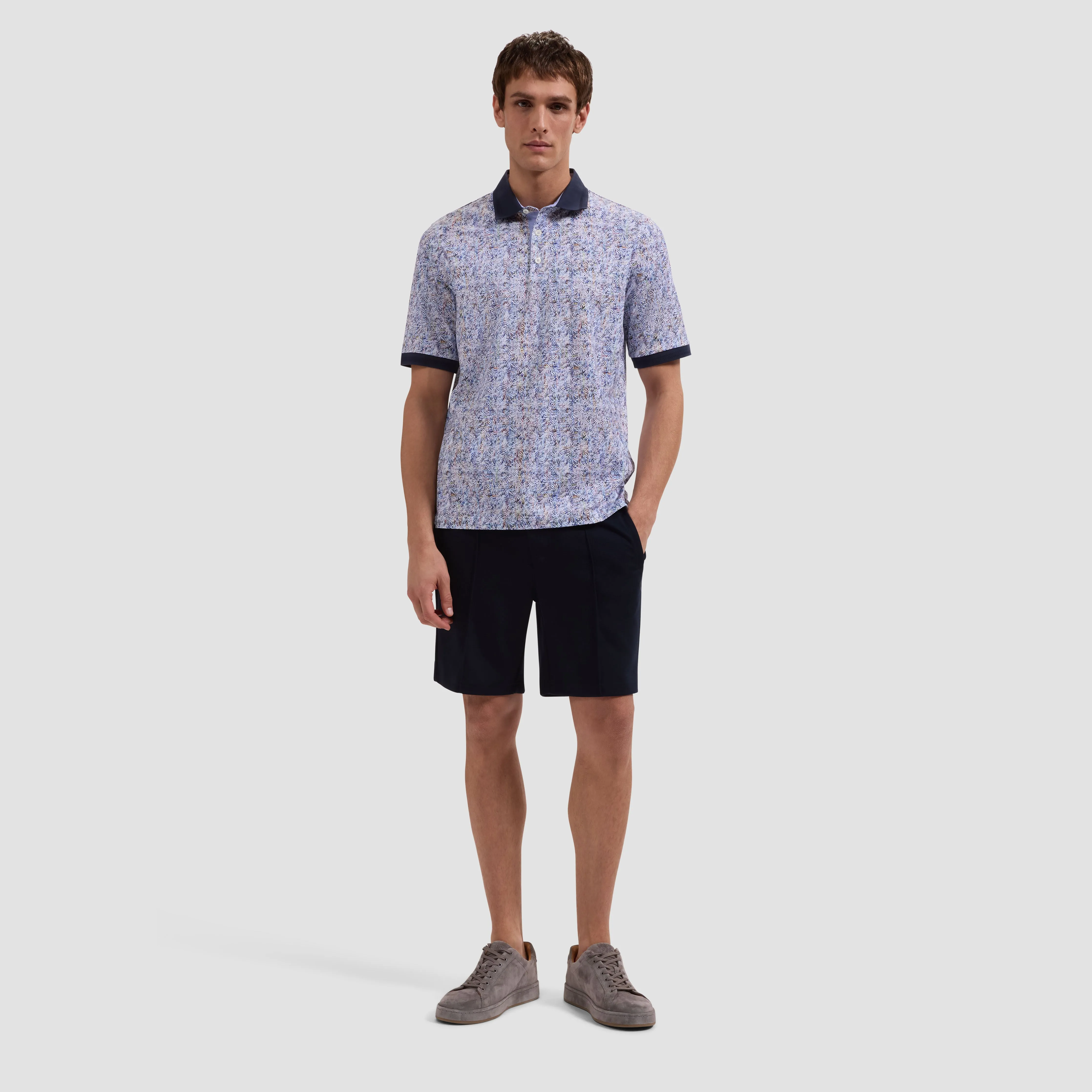 Vasco OoohCotton Leaf Print Polo Shirt sold by Bugatchi product image thumbnail 4