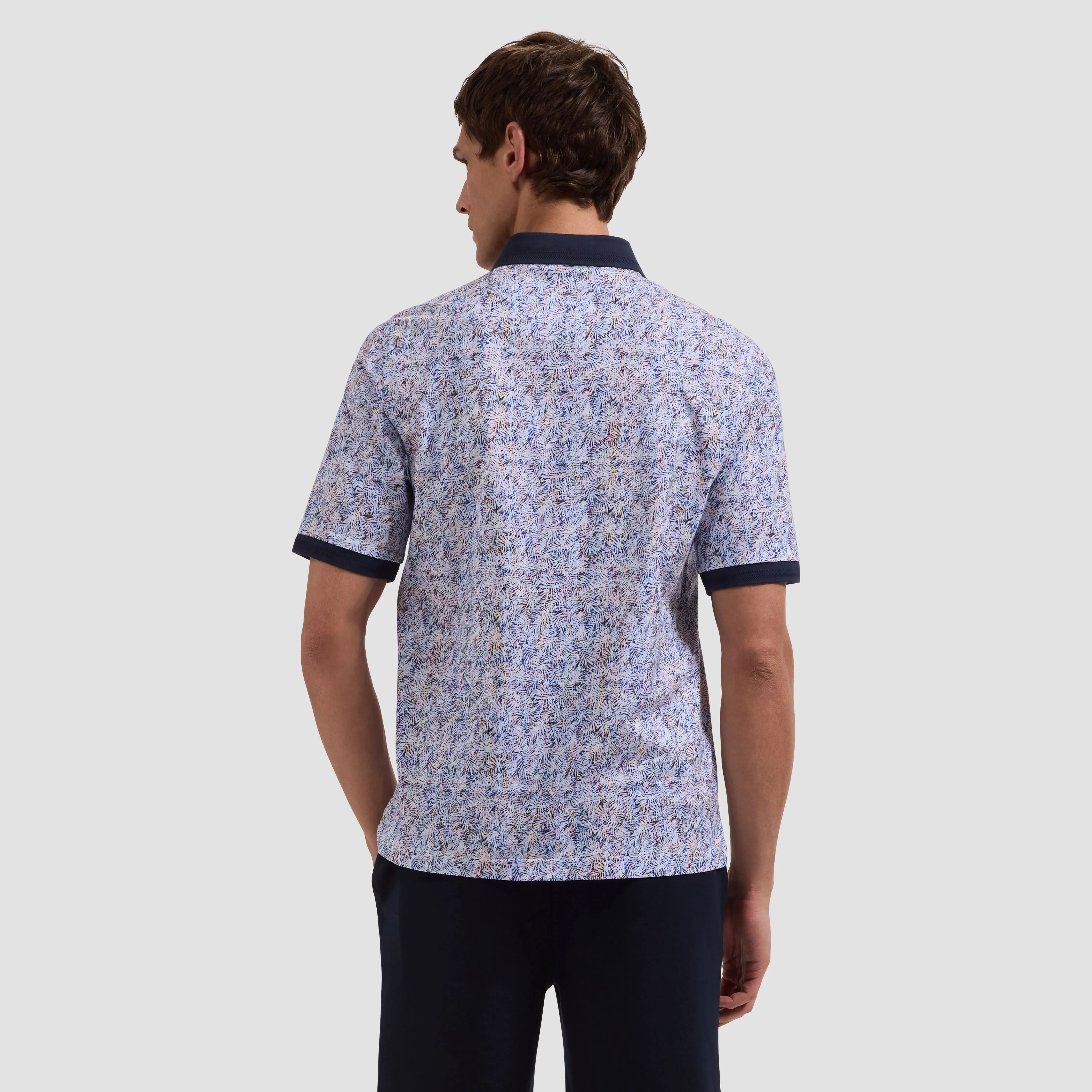 Vasco OoohCotton Leaf Print Polo Shirt sold by Bugatchi product image thumbnail 3