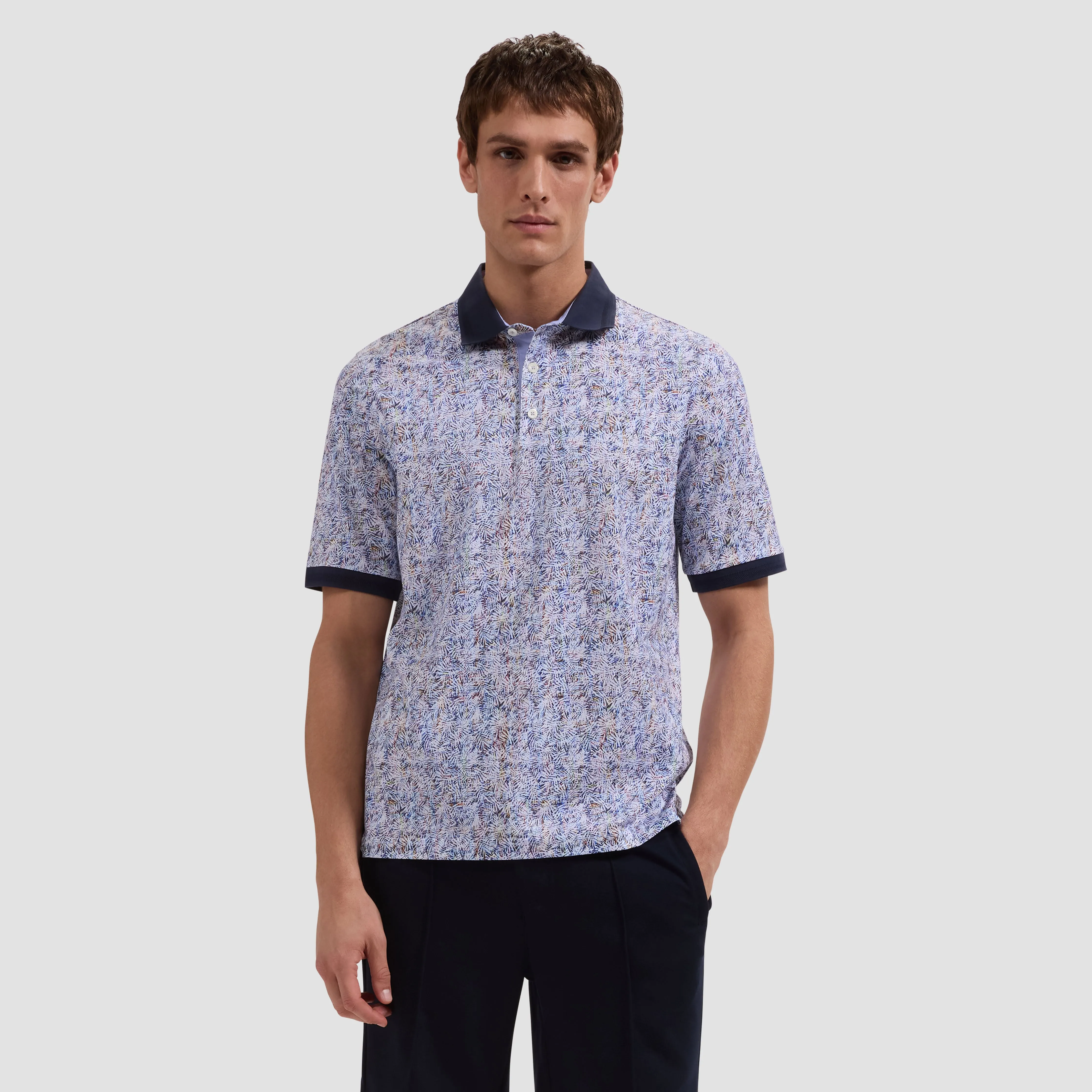 Vasco OoohCotton Leaf Print Polo Shirt sold by Bugatchi product image thumbnail 2