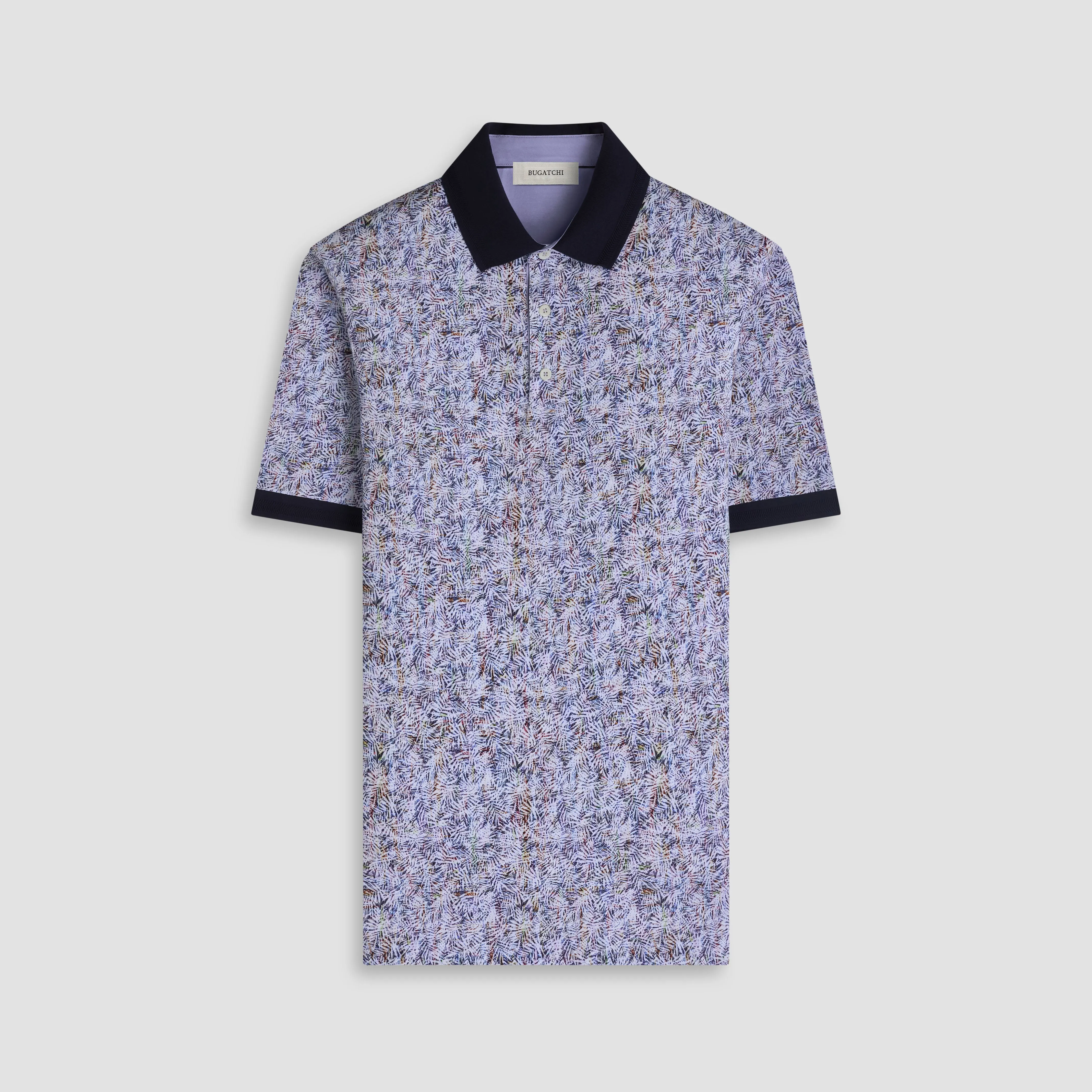 Vasco OoohCotton Leaf Print Polo Shirt sold by Bugatchi