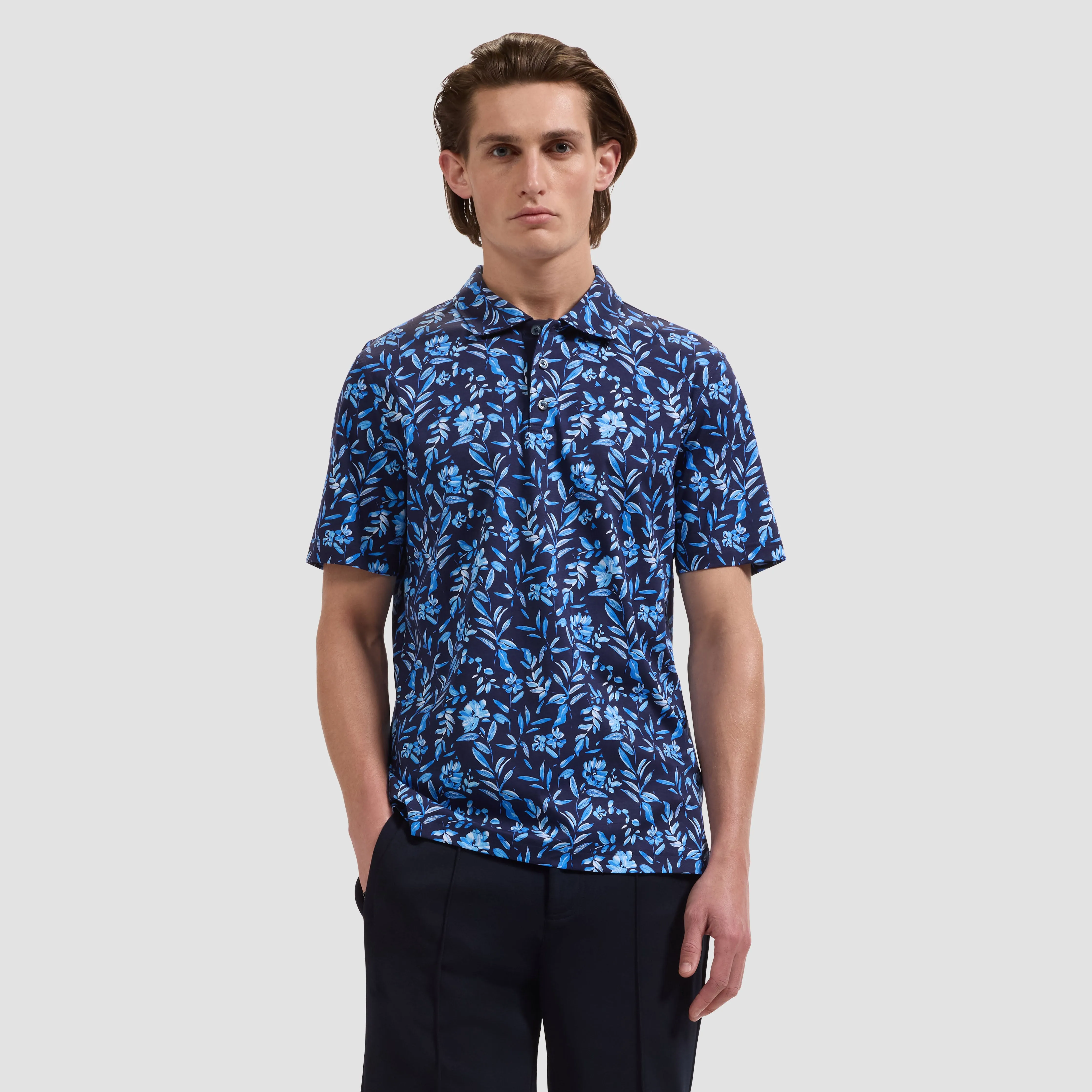 Hendrix Floral Polo Shirt sold by Bugatchi product image thumbnail 2