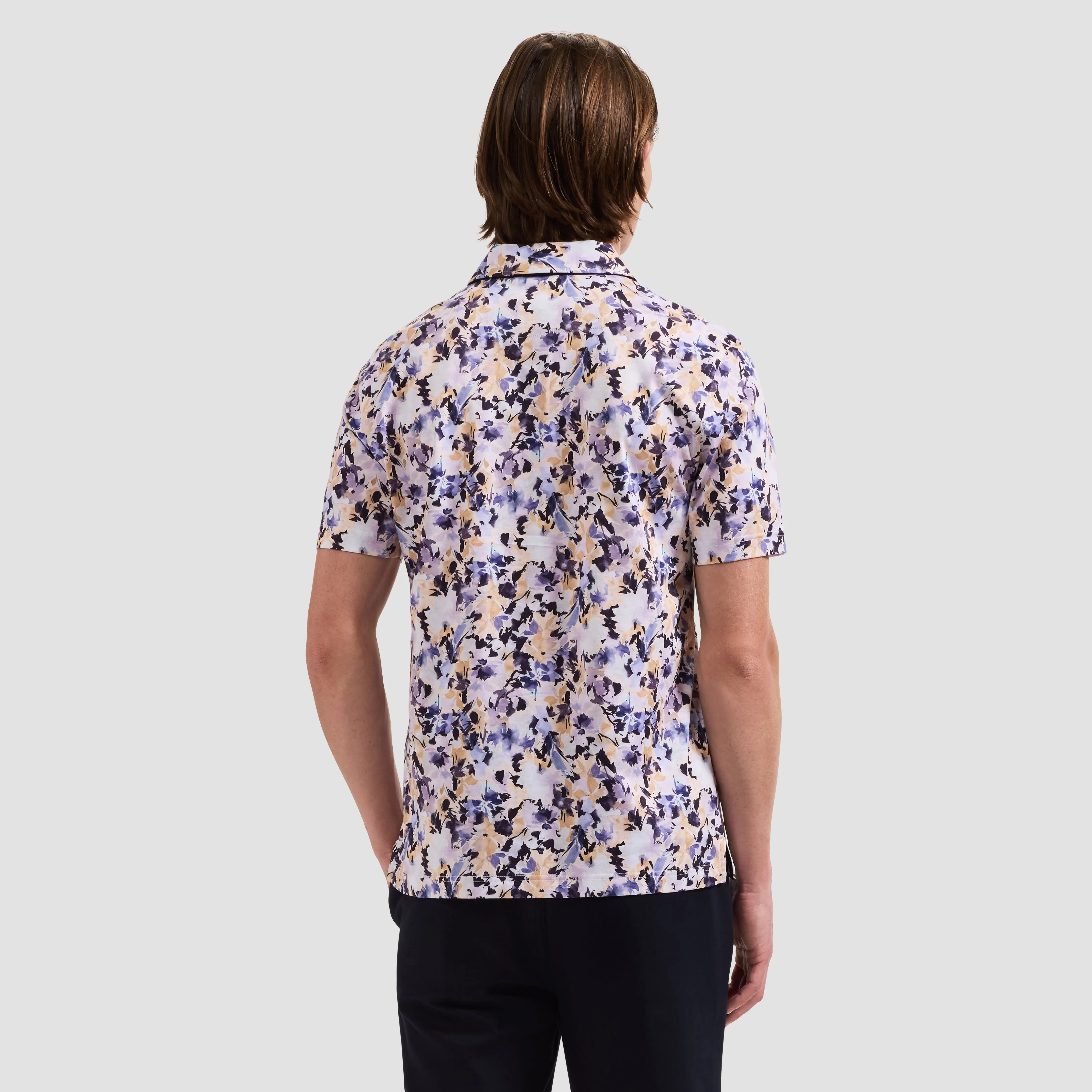 Hendrix Watercolor Floral Polo Shirt sold by Bugatchi product image thumbnail 3