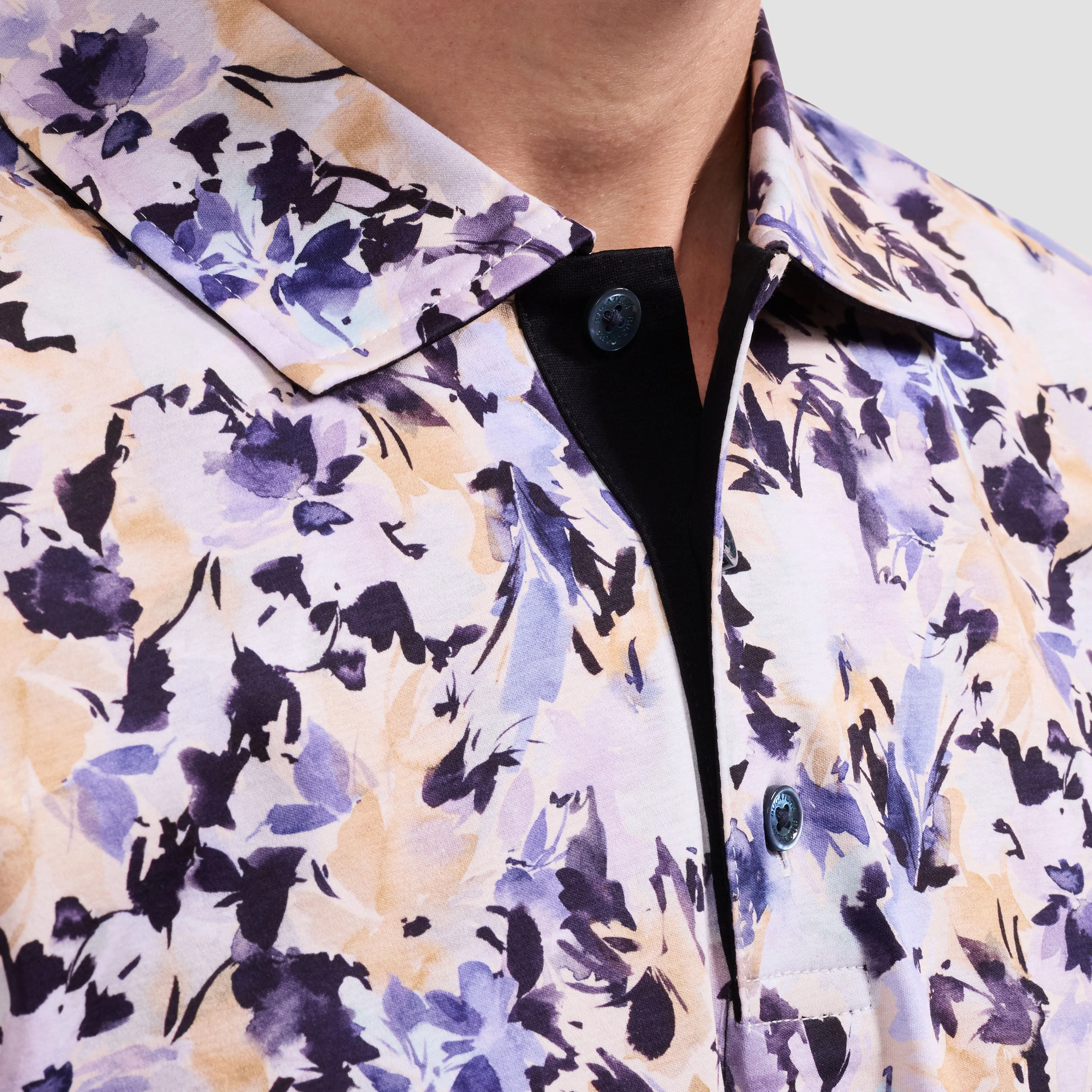 Hendrix Watercolor Floral Polo Shirt sold by Bugatchi product image thumbnail 5