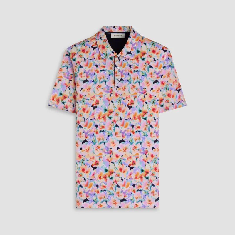 Hendrix Watercolor Floral Polo Shirt sold by Bugatchi