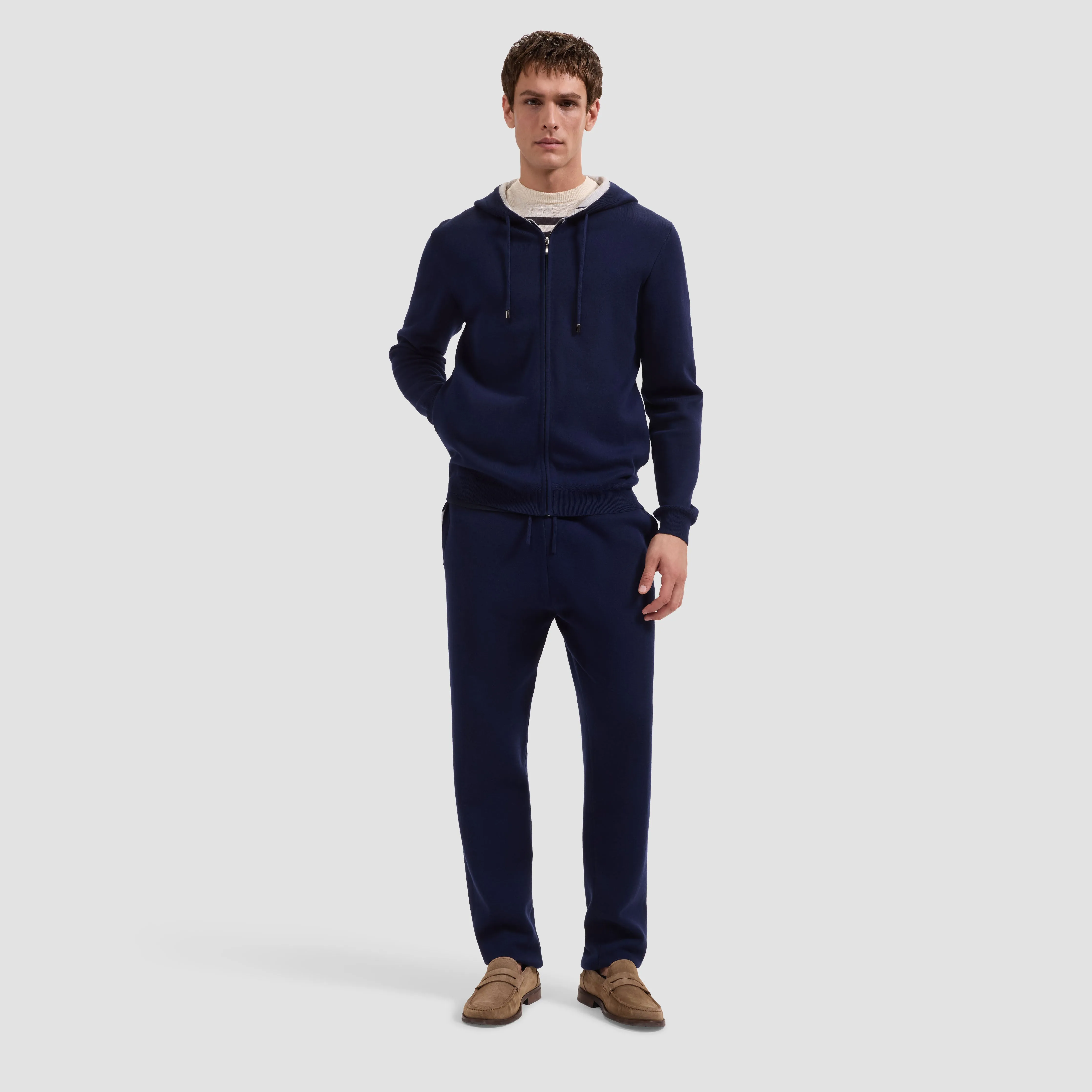 Solid Full-Zip Hoodie Sweater sold by Bugatchi product image thumbnail 4