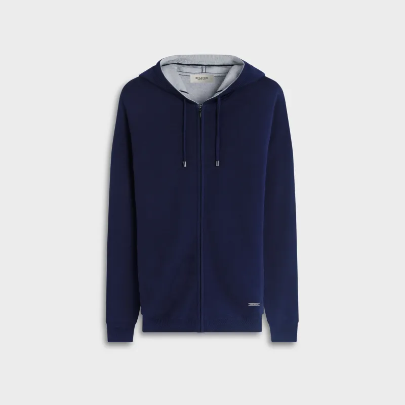 Solid Full-Zip Hoodie Sweater made by Bugatchi