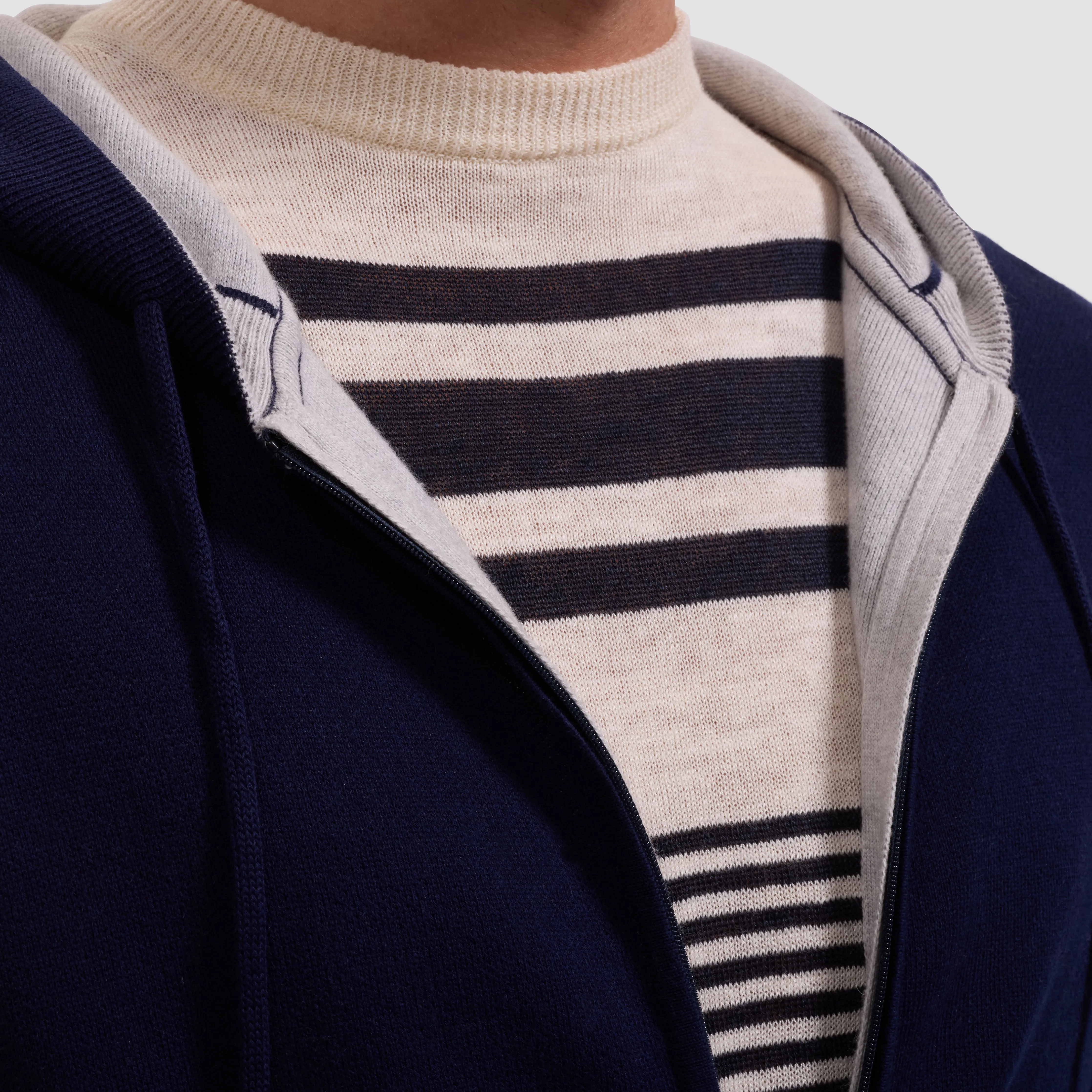 Solid Full-Zip Hoodie Sweater sold by Bugatchi product image thumbnail 5