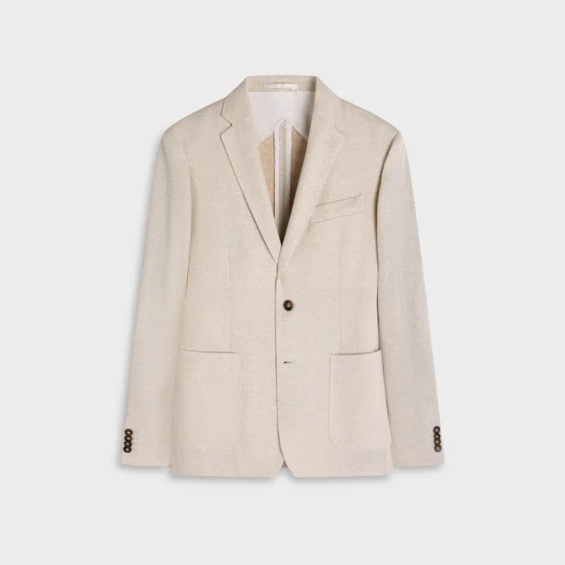 Herringbone Two-Button Blazer sold by Bugatchi