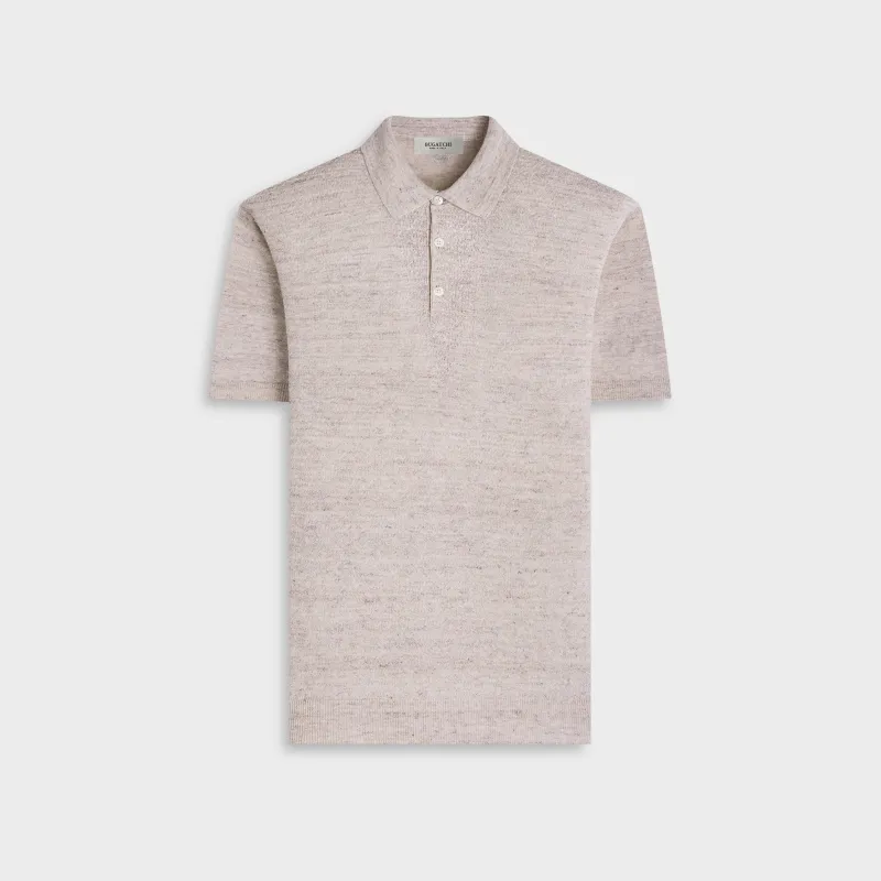 Marled Short-Sleeve Polo Sweater made by Bugatchi