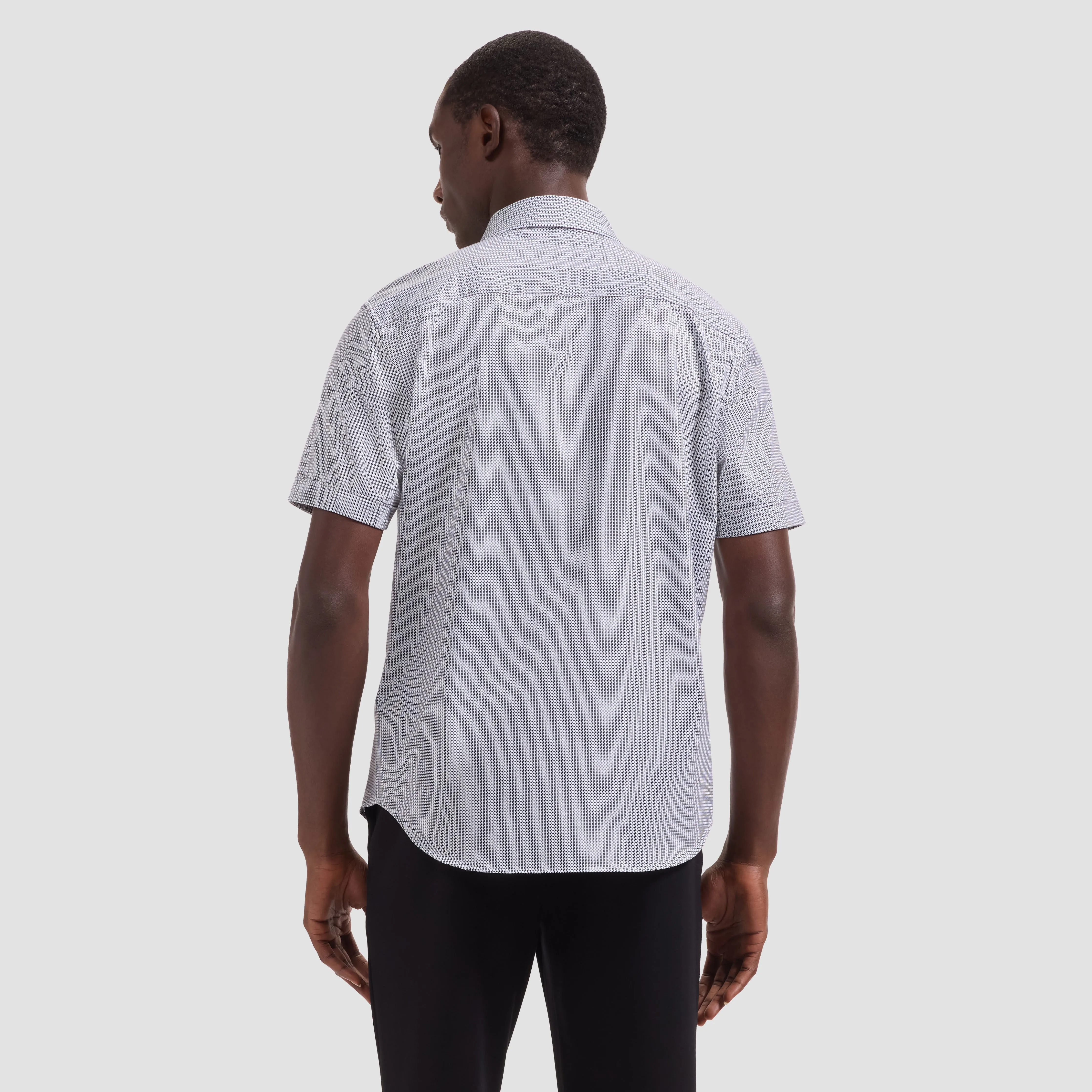 Miles OoohCotton Geometric Short-Sleeve Shirt sold by Bugatchi product image thumbnail 3