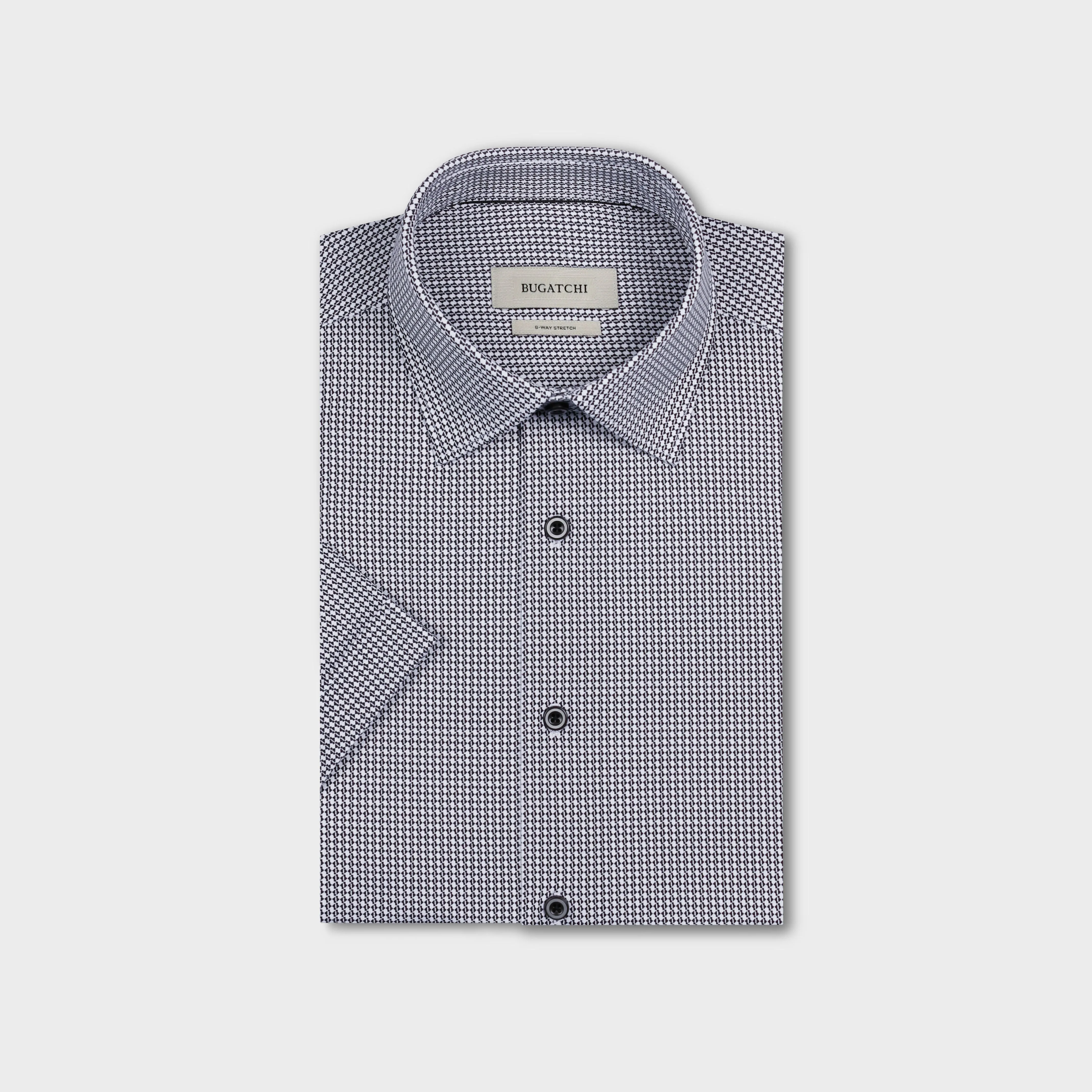 Miles OoohCotton Geometric Short-Sleeve Shirt sold by Bugatchi