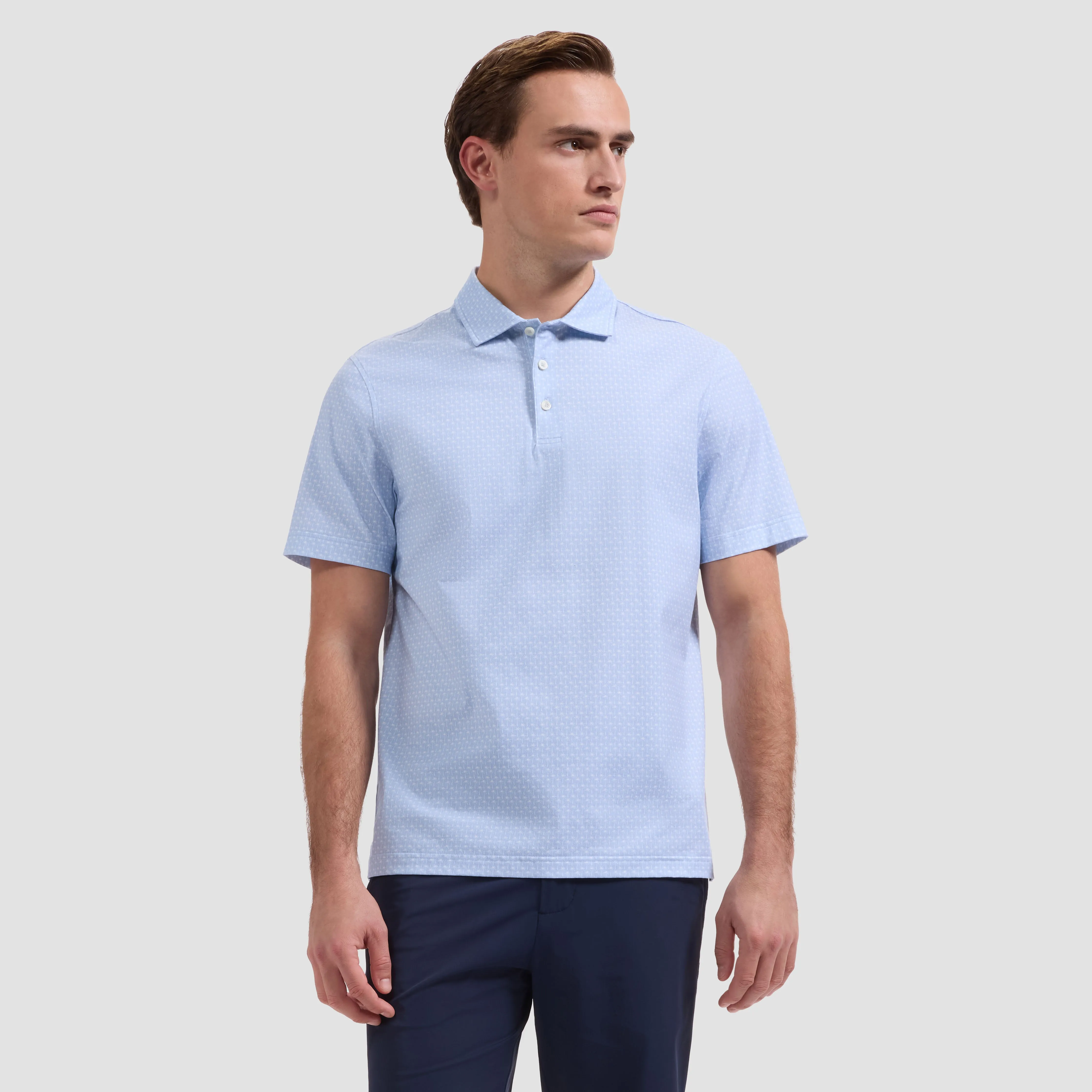 Victor OoohCotton Mini Palm Polo Shirt sold by Bugatchi product image thumbnail 2