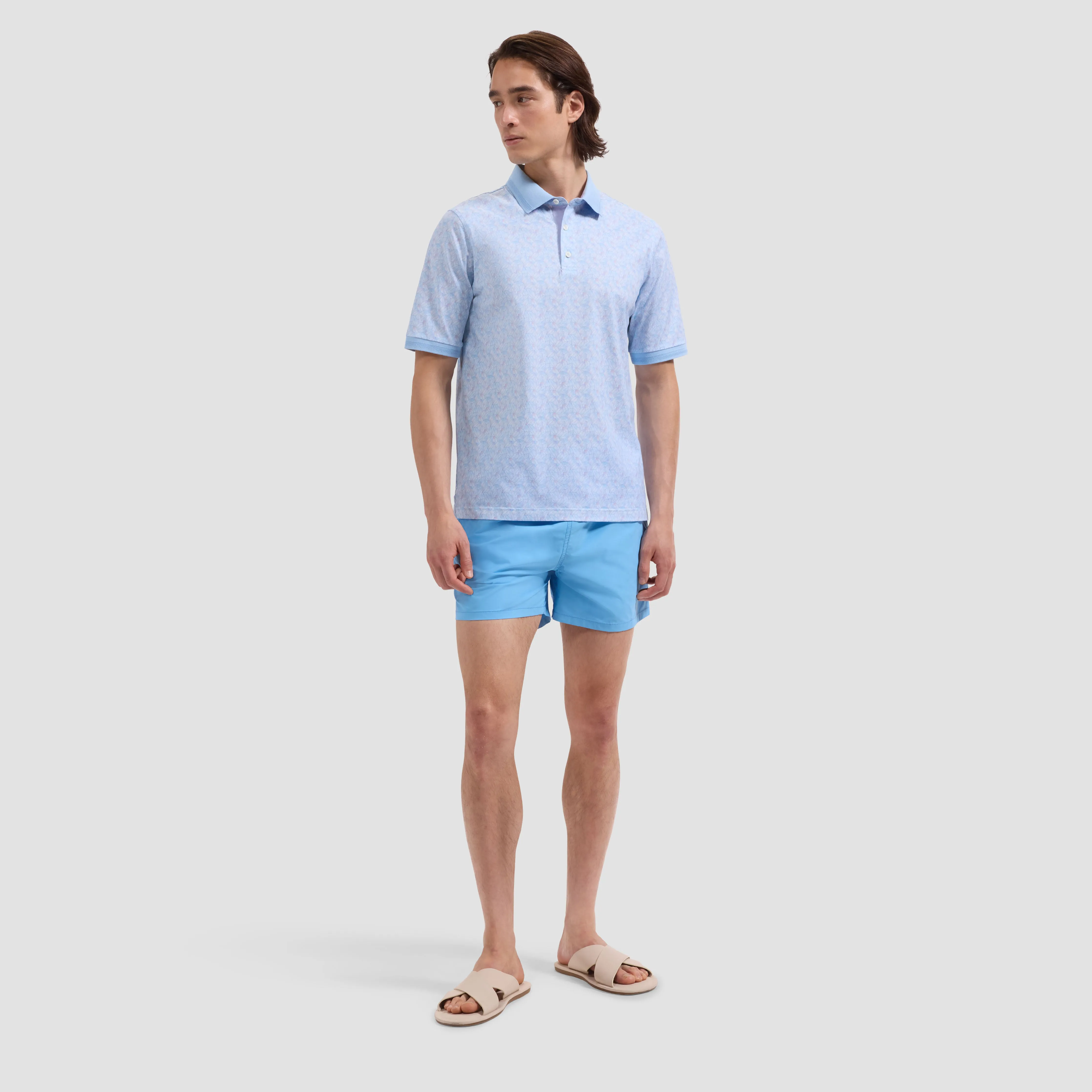 Vasco OoohCotton Leaf Print Polo Shirt sold by Bugatchi product image thumbnail 4