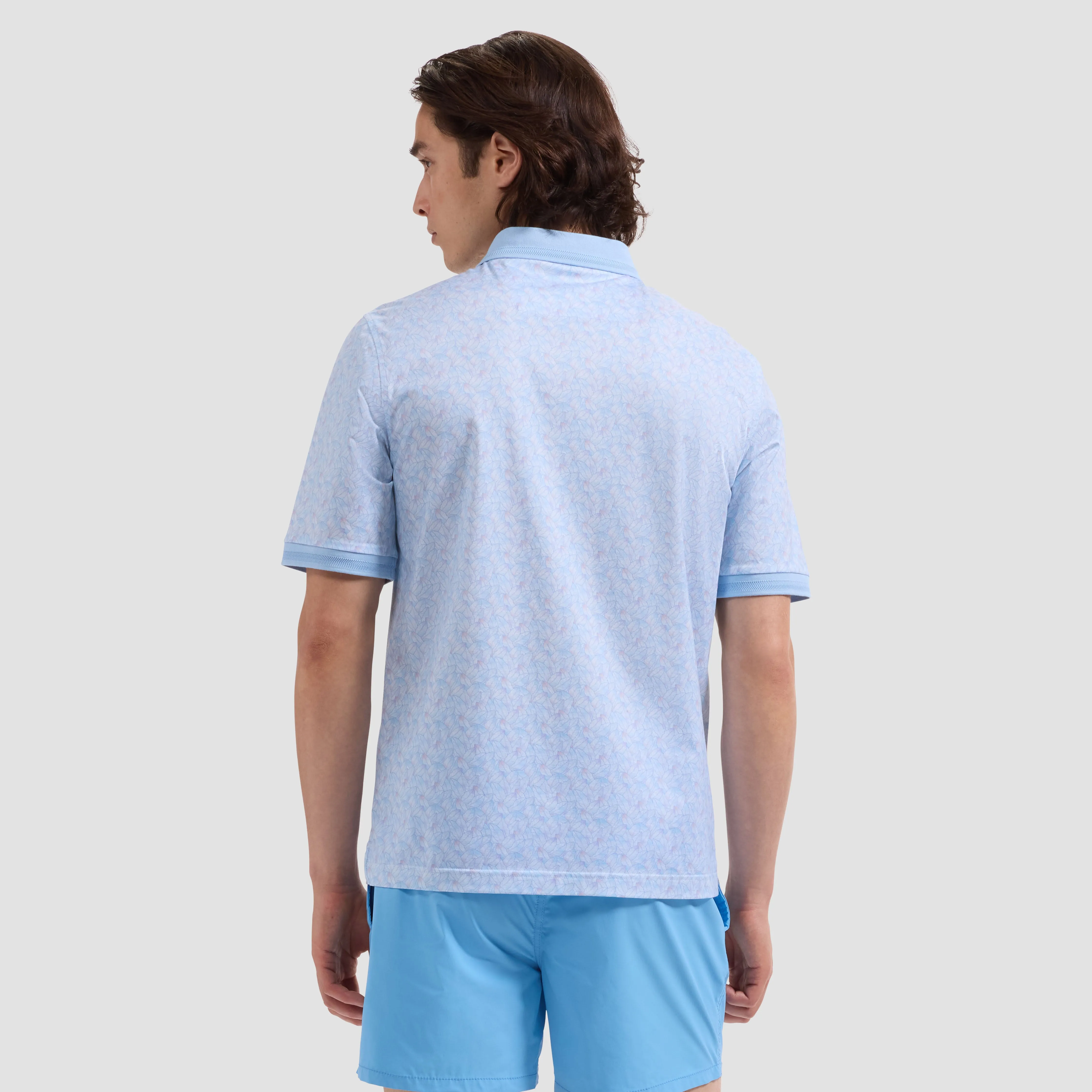 Vasco OoohCotton Leaf Print Polo Shirt sold by Bugatchi product image thumbnail 3