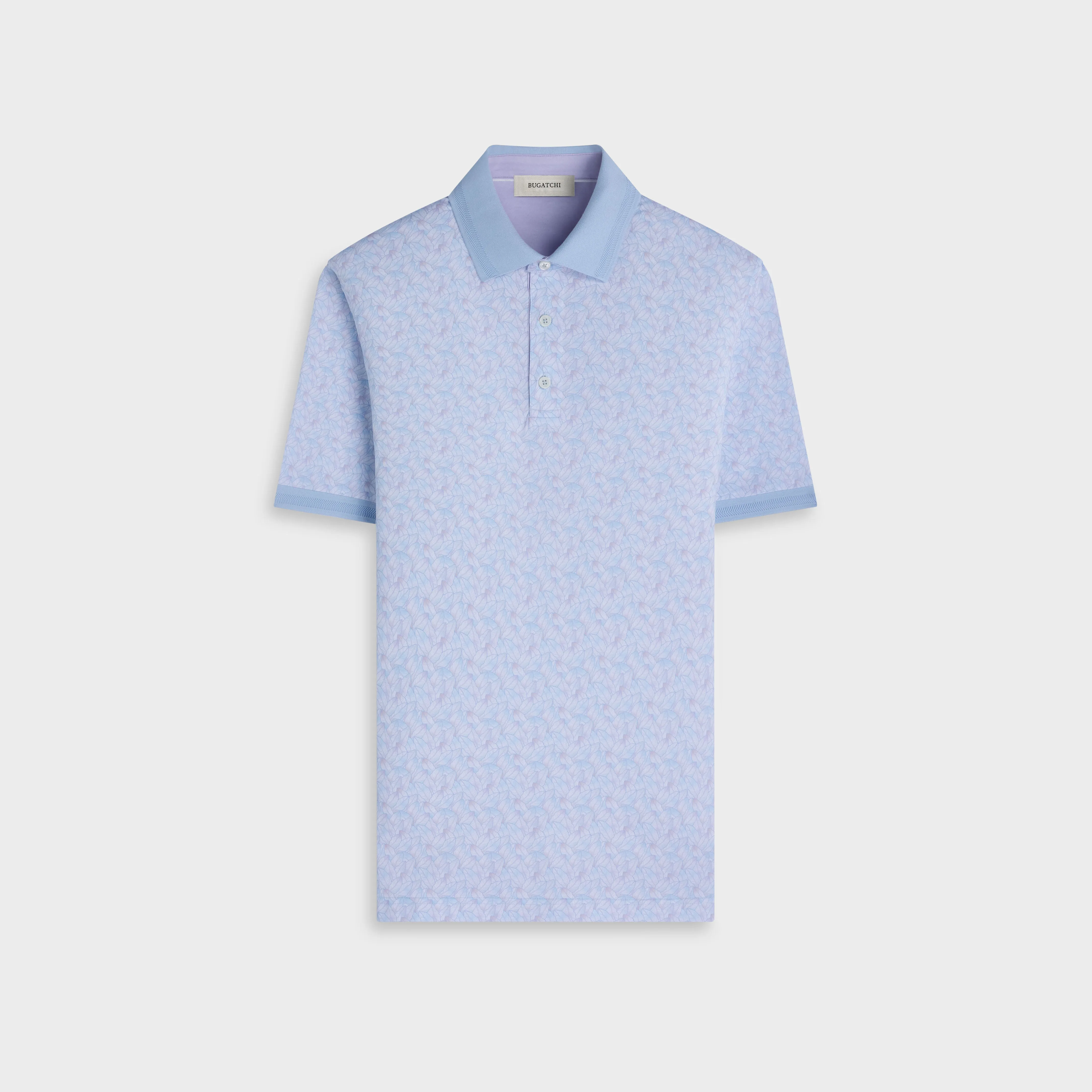 Vasco OoohCotton Leaf Print Polo Shirt sold by Bugatchi