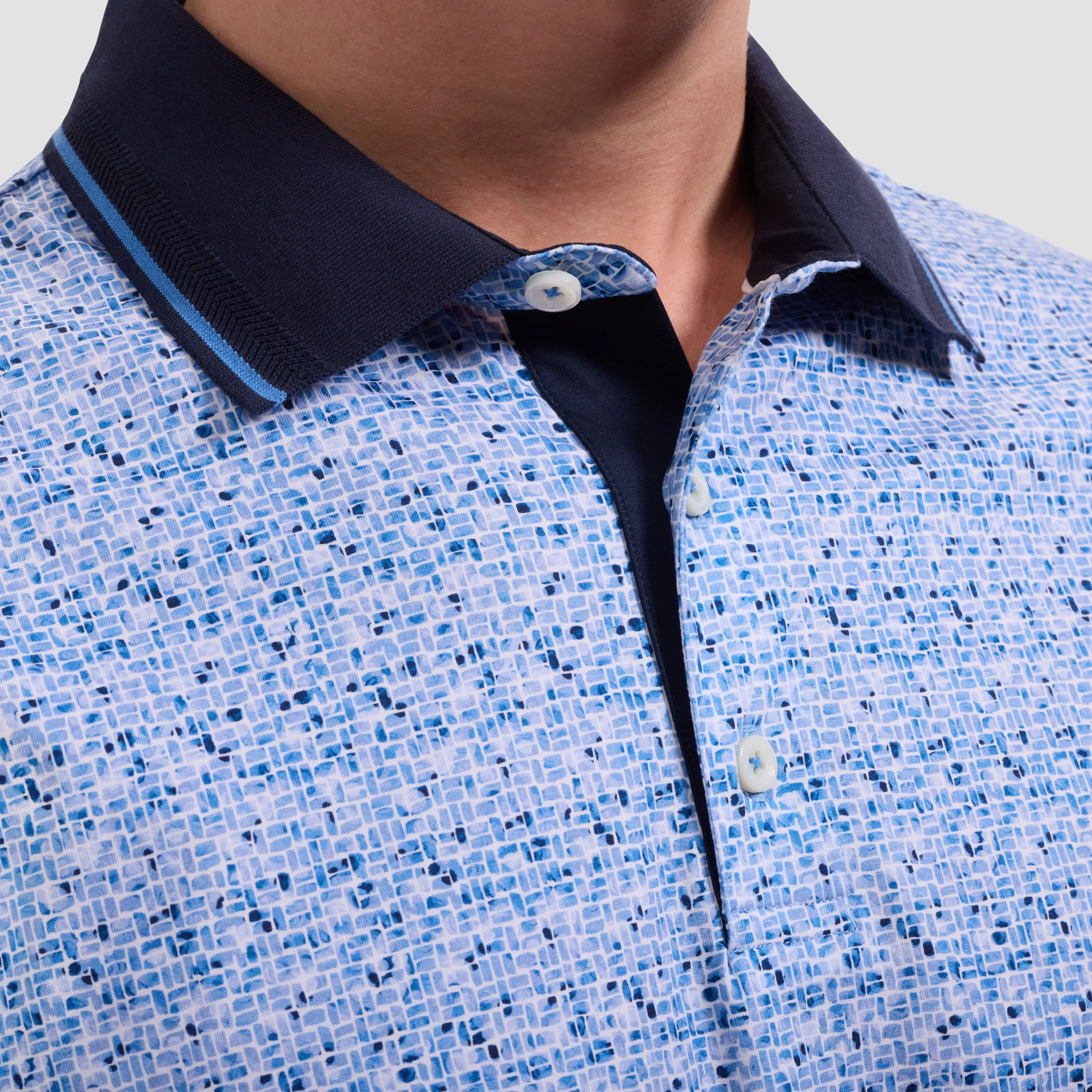 Vidal OoohCotton Mosaic Polo Shirt sold by Bugatchi product image thumbnail 5