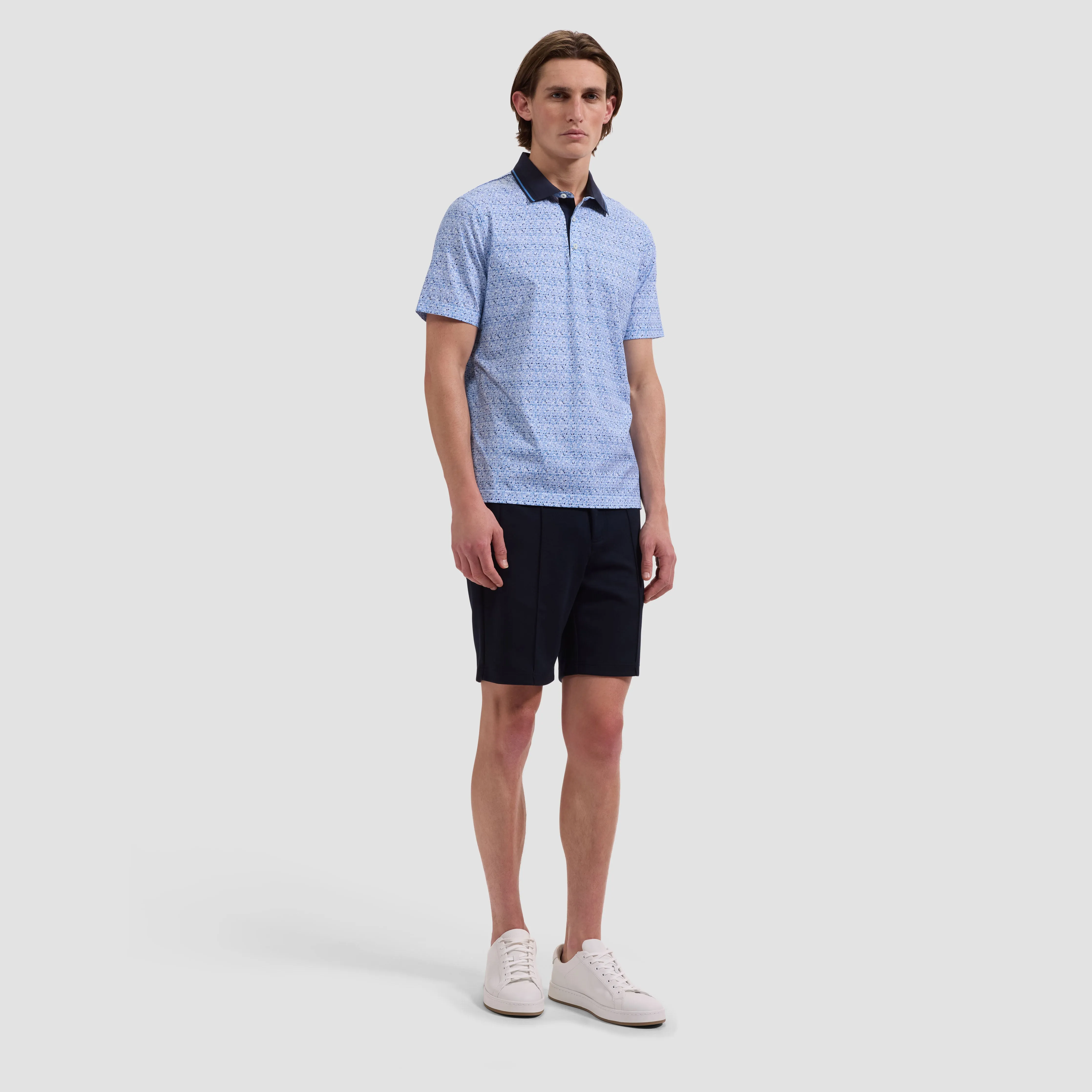 Vidal OoohCotton Mosaic Polo Shirt sold by Bugatchi product image thumbnail 4
