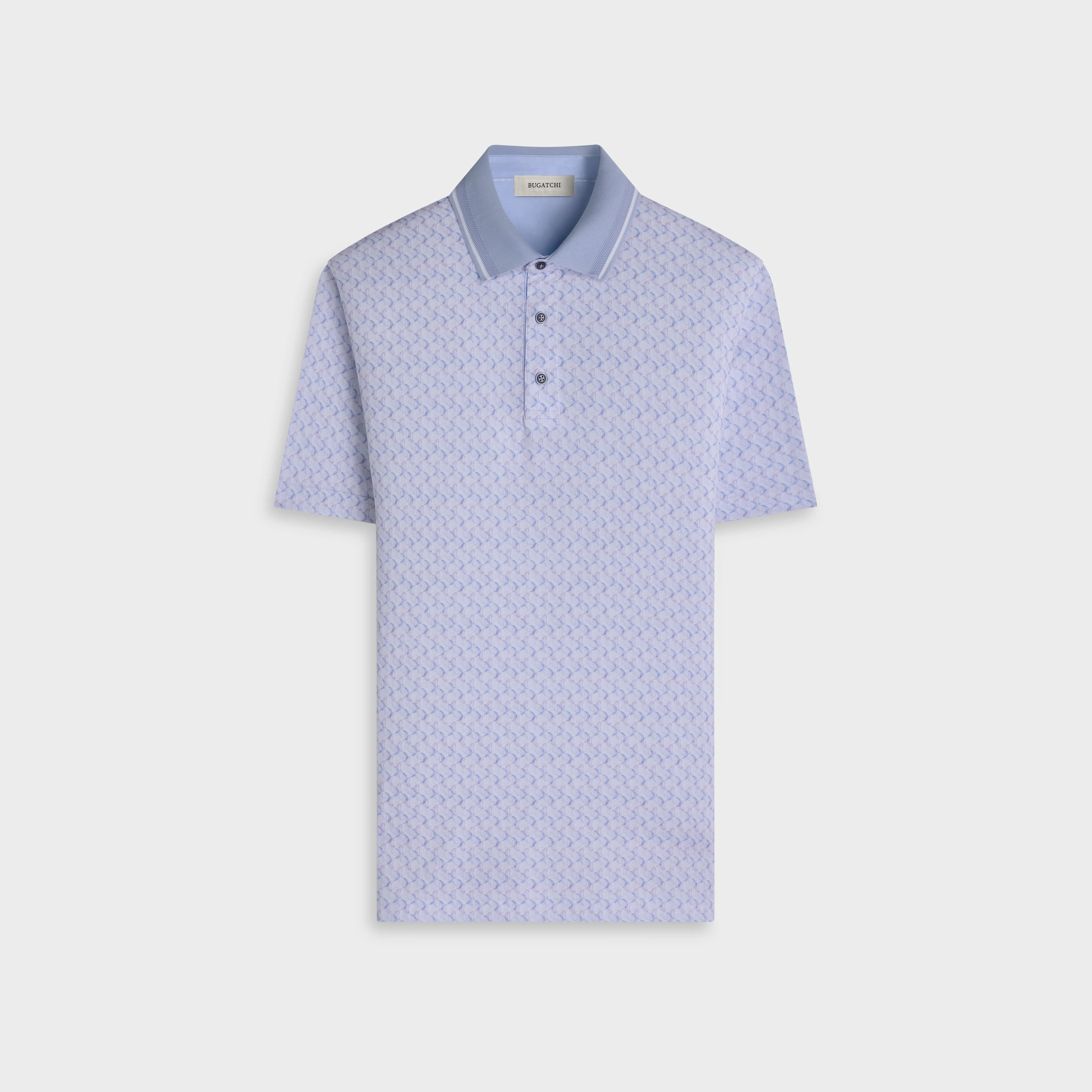 Vidal OoohCotton Geometric Polo Shirt sold by Bugatchi