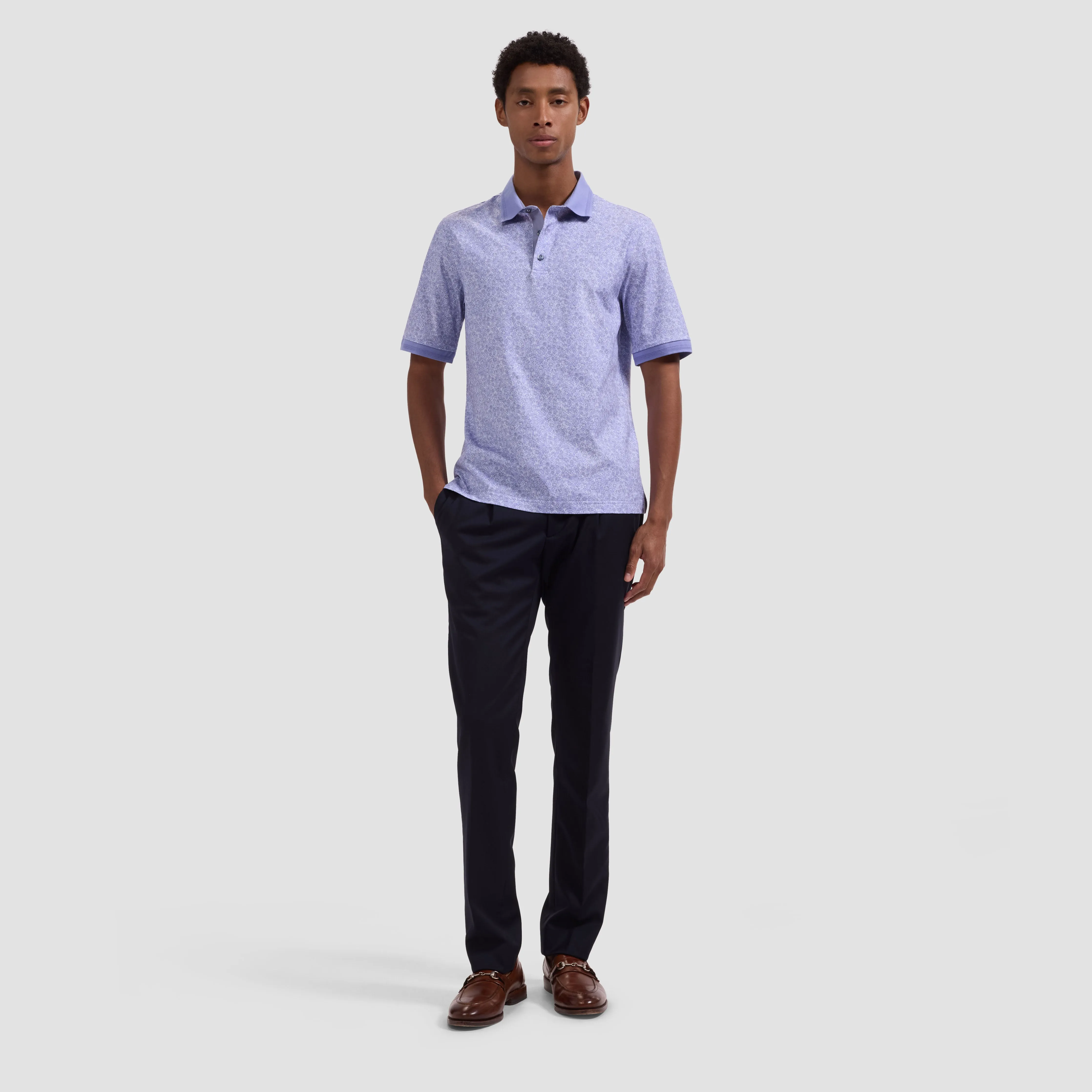 Vasco OoohCotton Floral Polo Shirt sold by Bugatchi product image thumbnail 4