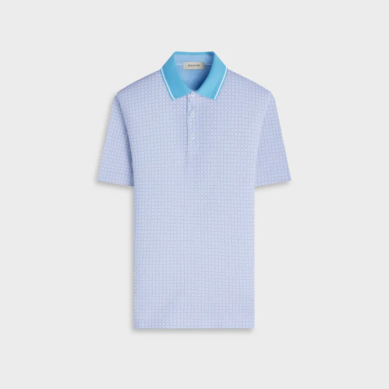Vidal OoohCotton Geometric Polo Shirt made by Bugatchi