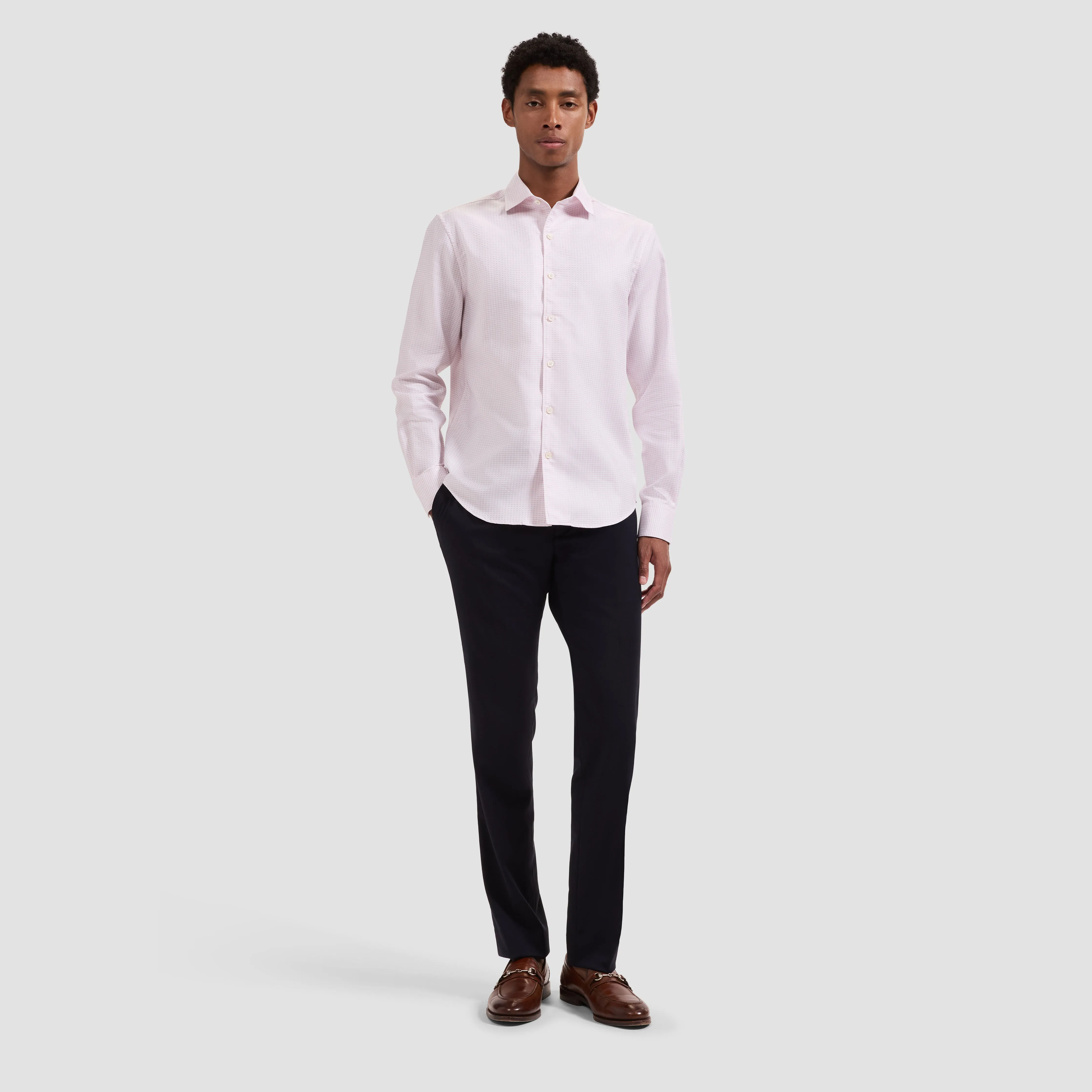 Alvin Mini Check Shirt sold by Bugatchi product image thumbnail 4