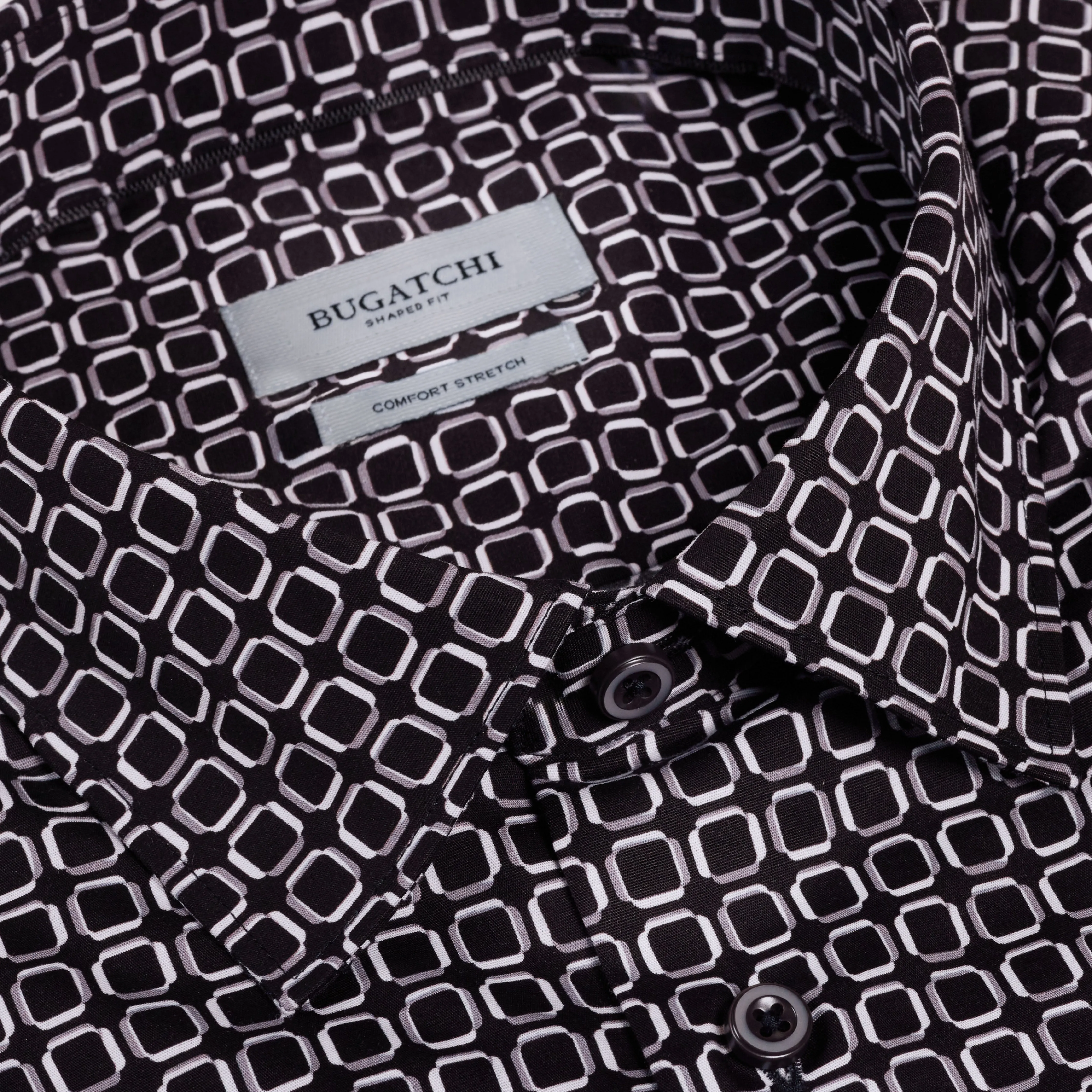 Vero Geometric Short-Sleeve Shirt sold by Bugatchi product image thumbnail 5