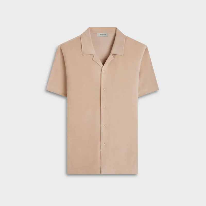 French Terry Camp Shirt made by Bugatchi