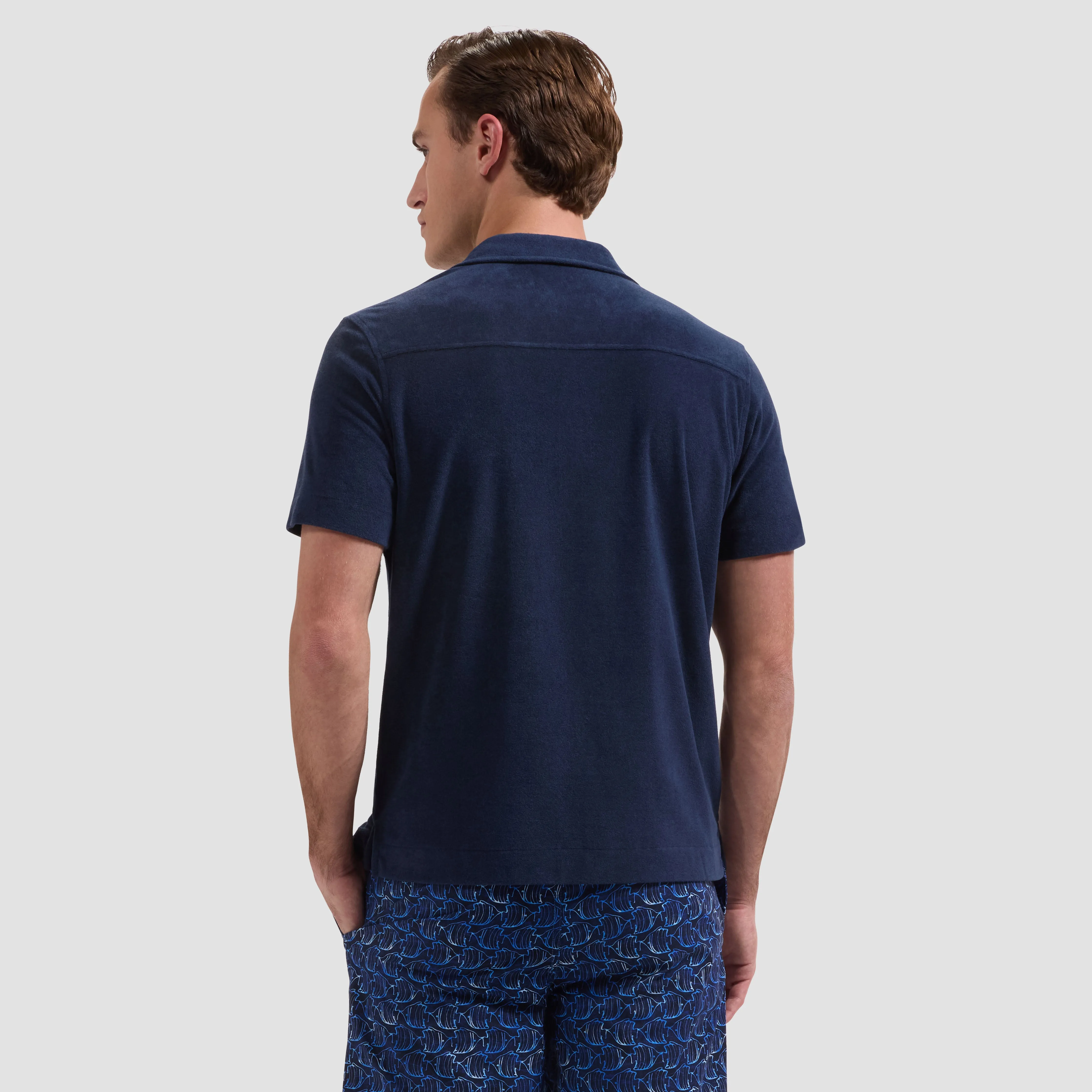 French Terry Camp Shirt sold by Bugatchi product image thumbnail 3