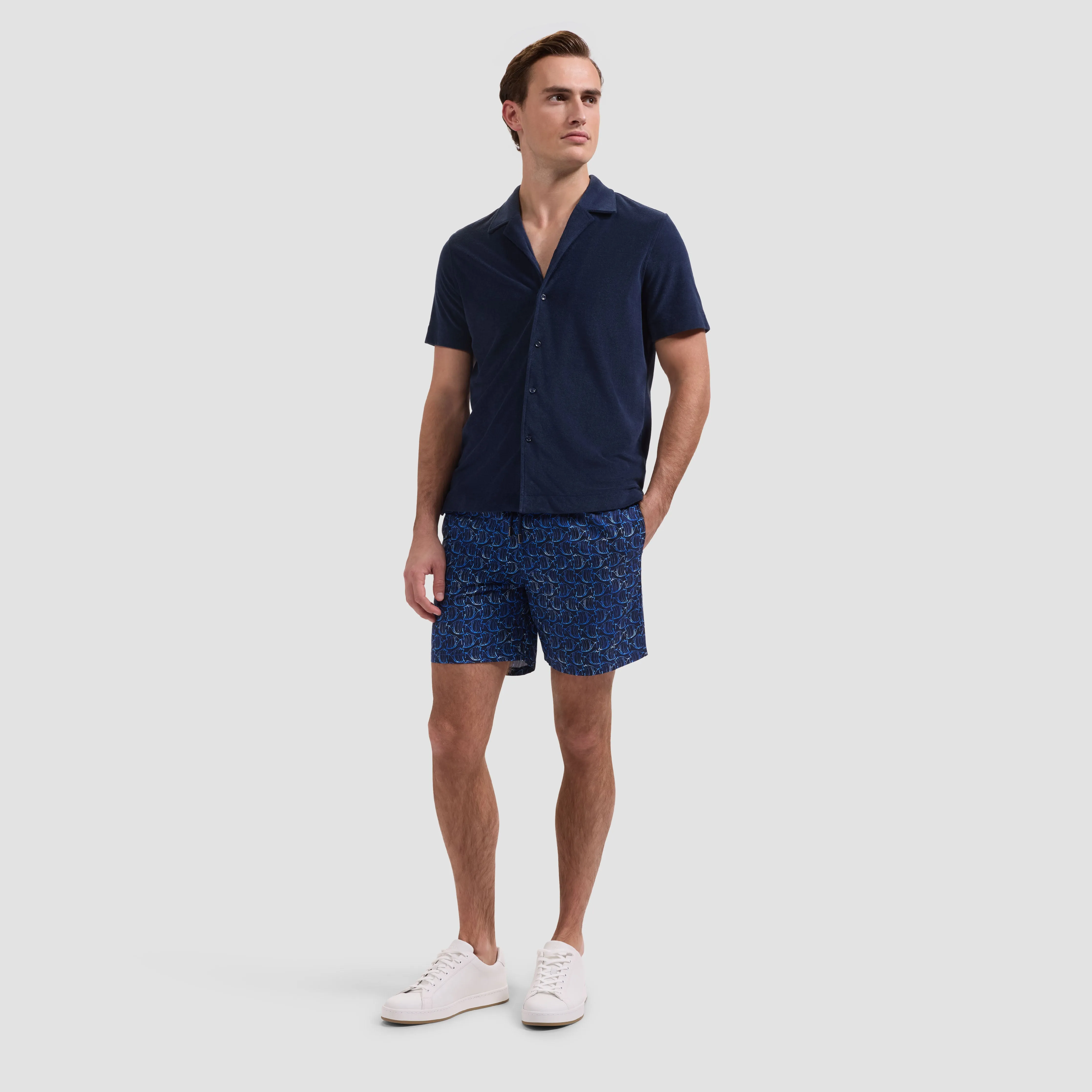 French Terry Camp Shirt sold by Bugatchi product image thumbnail 4