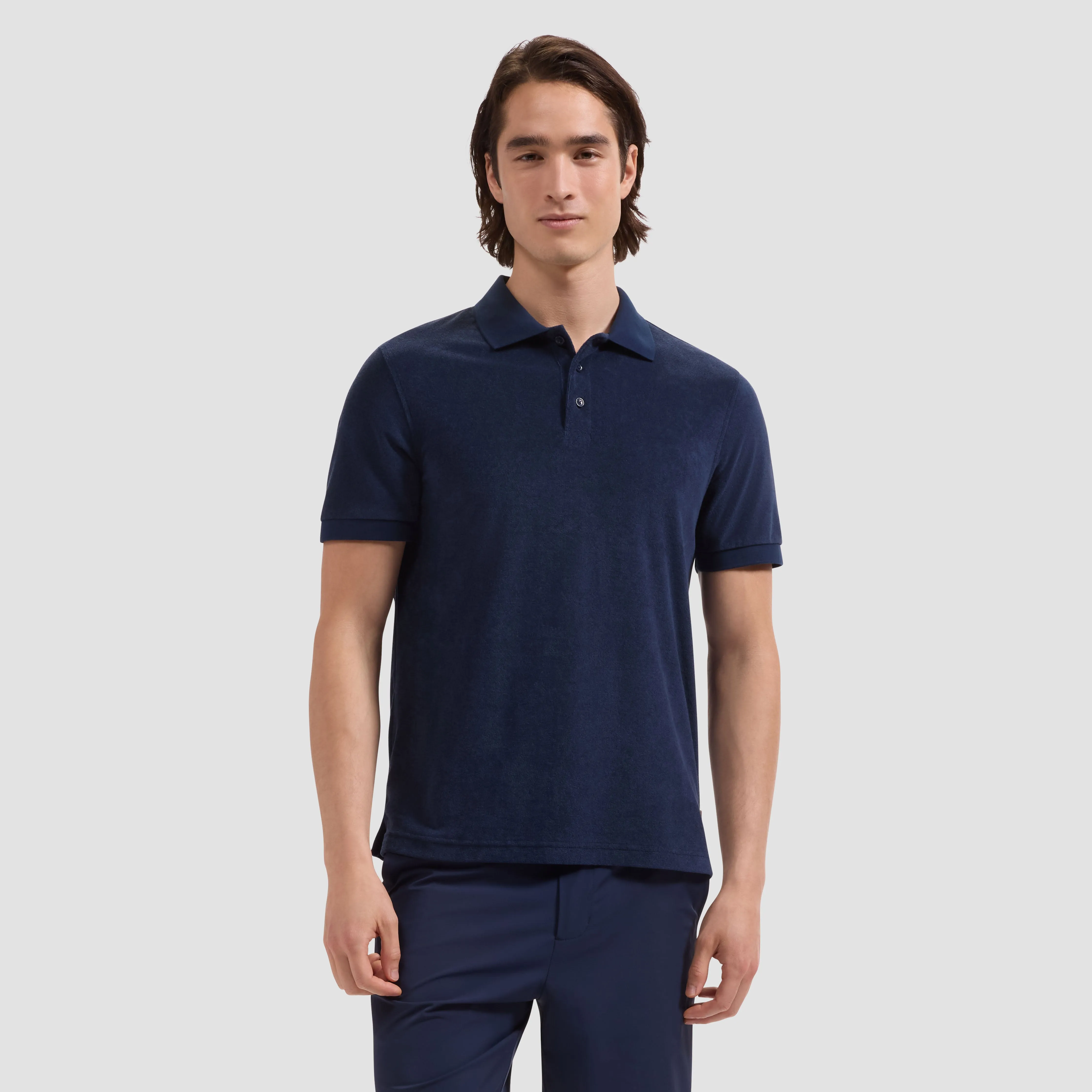 French Terry Polo Shirt sold by Bugatchi product image thumbnail 2