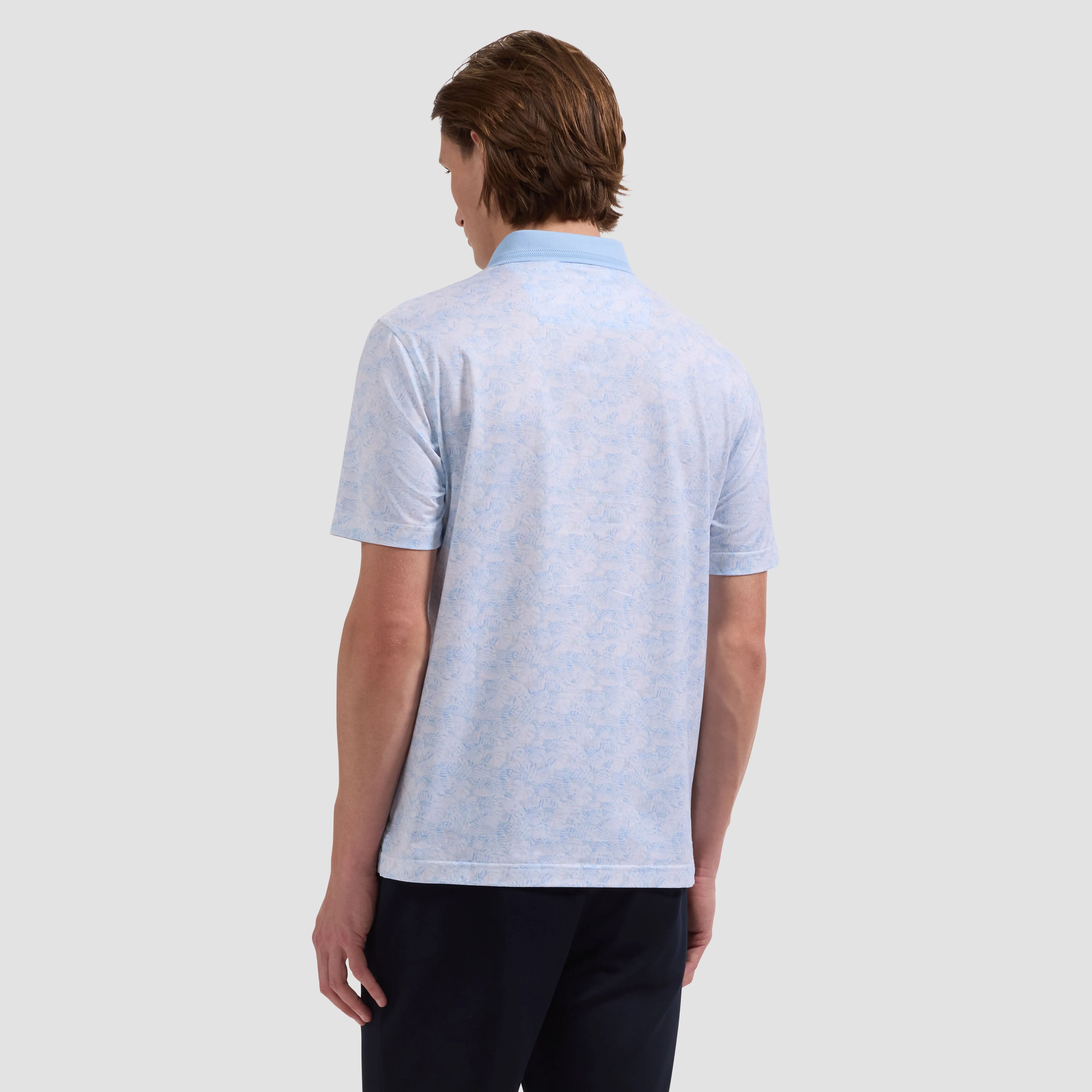 Oliver OoohCotton Leaf Print Polo Shirt sold by Bugatchi product image thumbnail 3