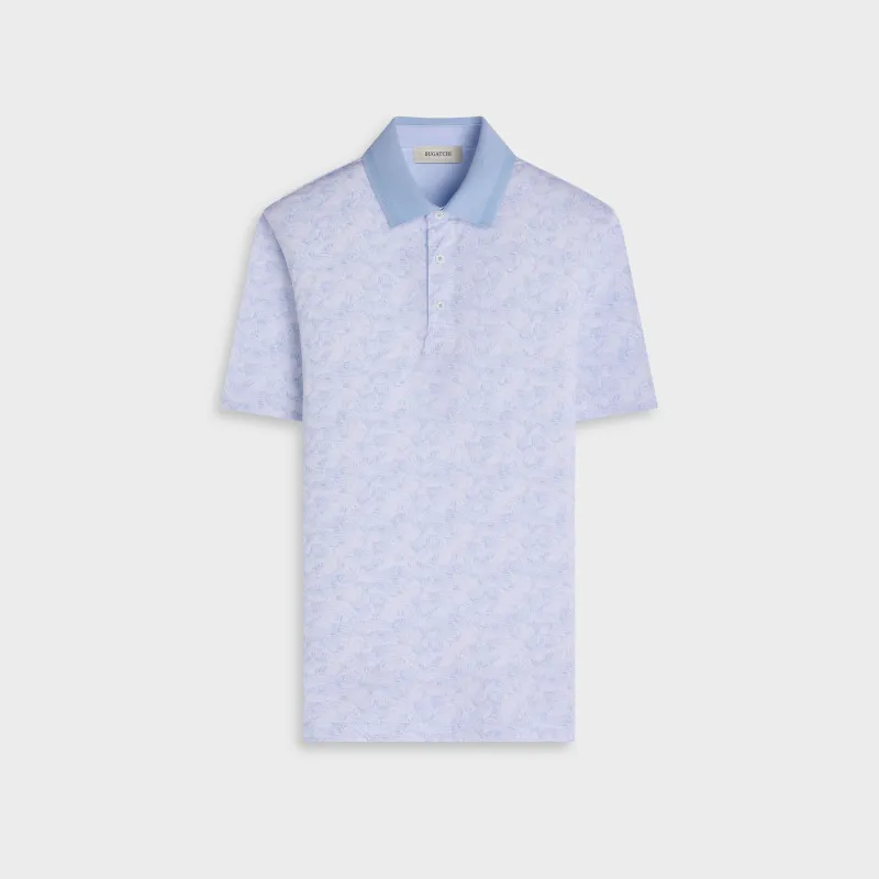 Oliver OoohCotton Leaf Print Polo Shirt made by Bugatchi
