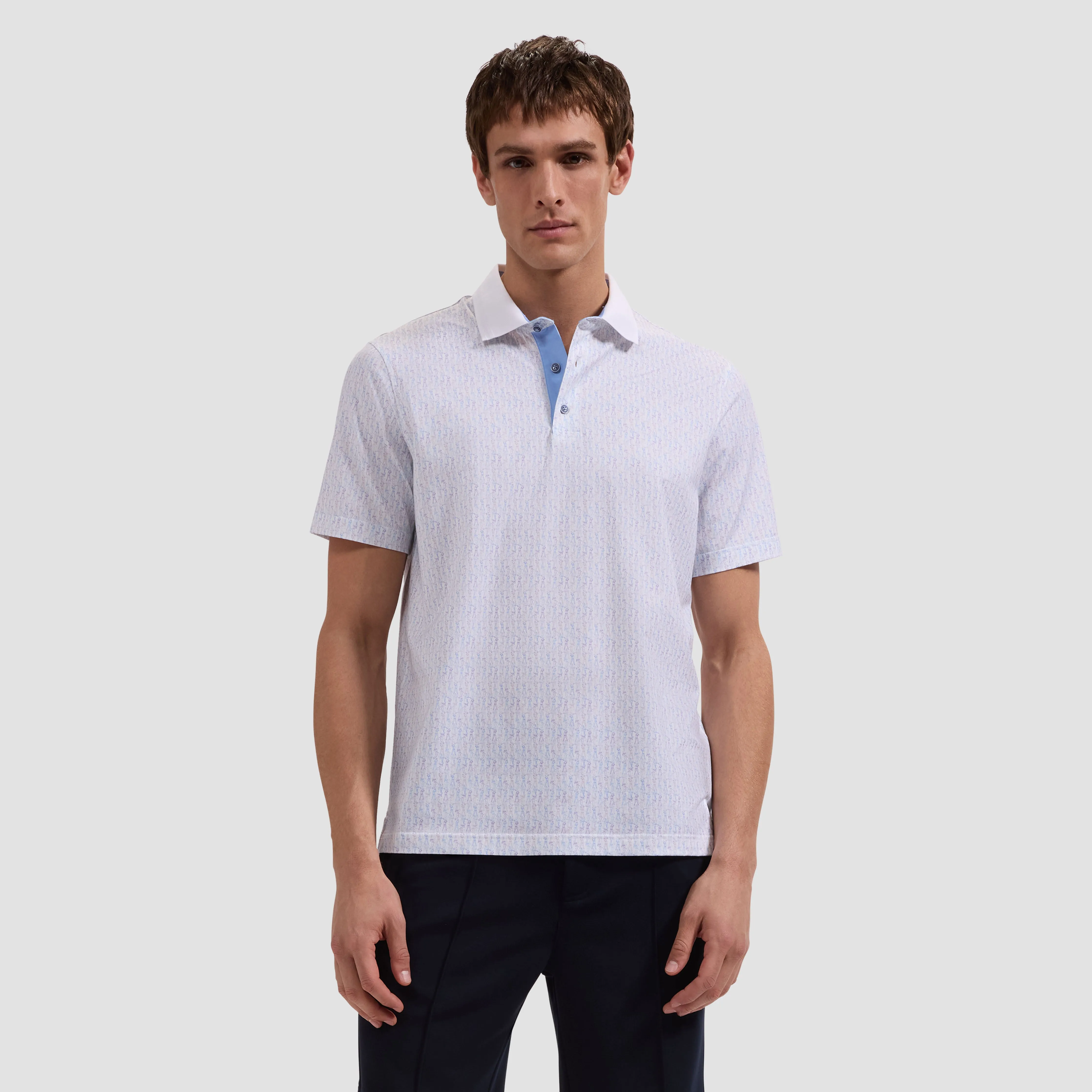 Oliver OoohCotton Golf Sketch Polo Shirt sold by Bugatchi product image thumbnail 2