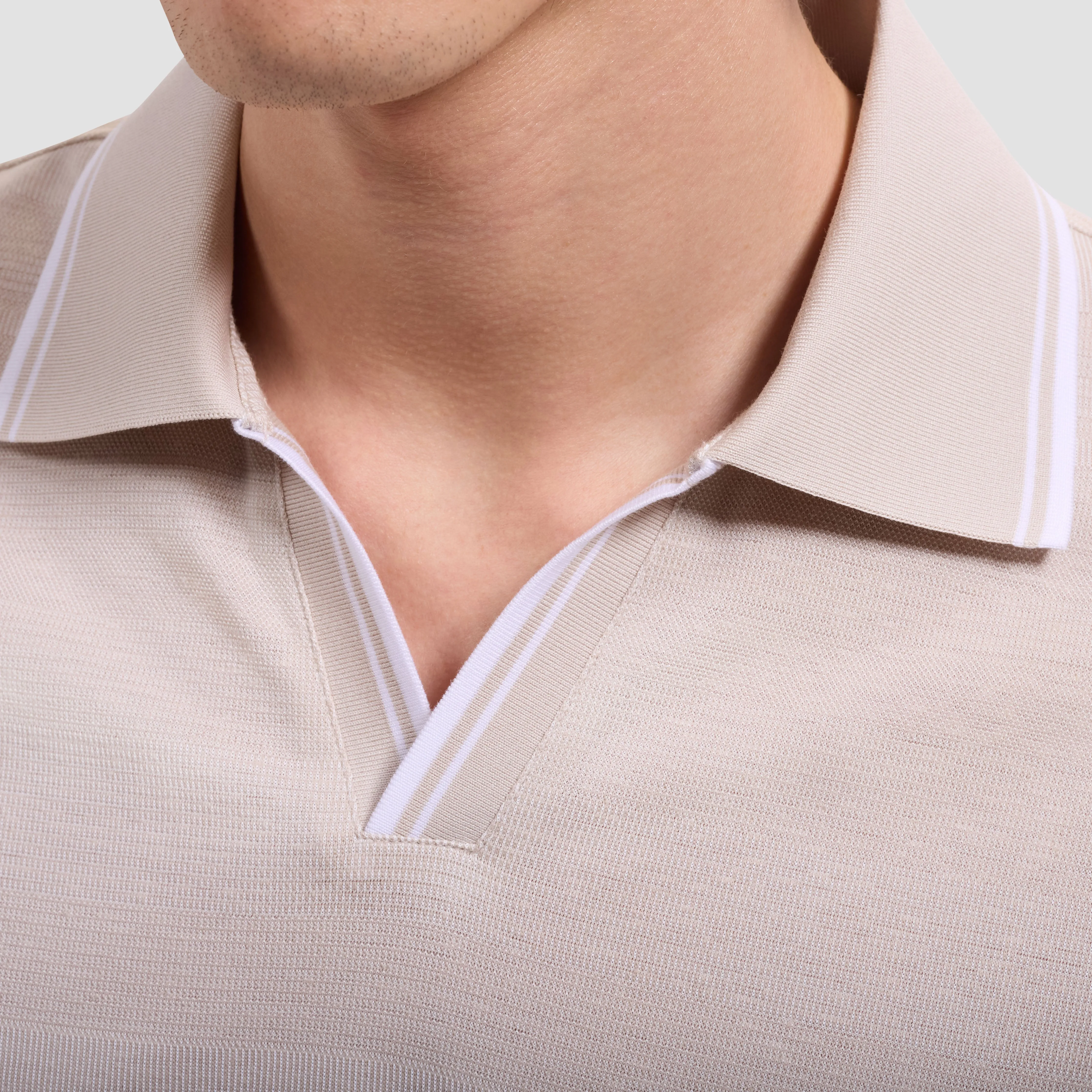 Performance Mixed Media Johnny Collar Polo sold by Bugatchi product image thumbnail 5