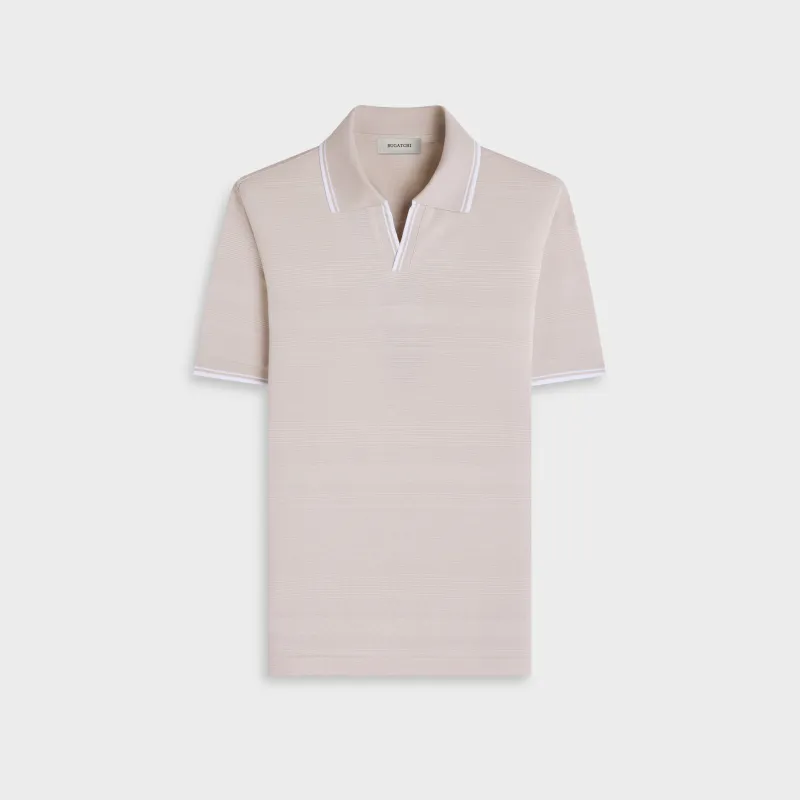 Performance Mixed Media Johnny Collar Polo made by Bugatchi