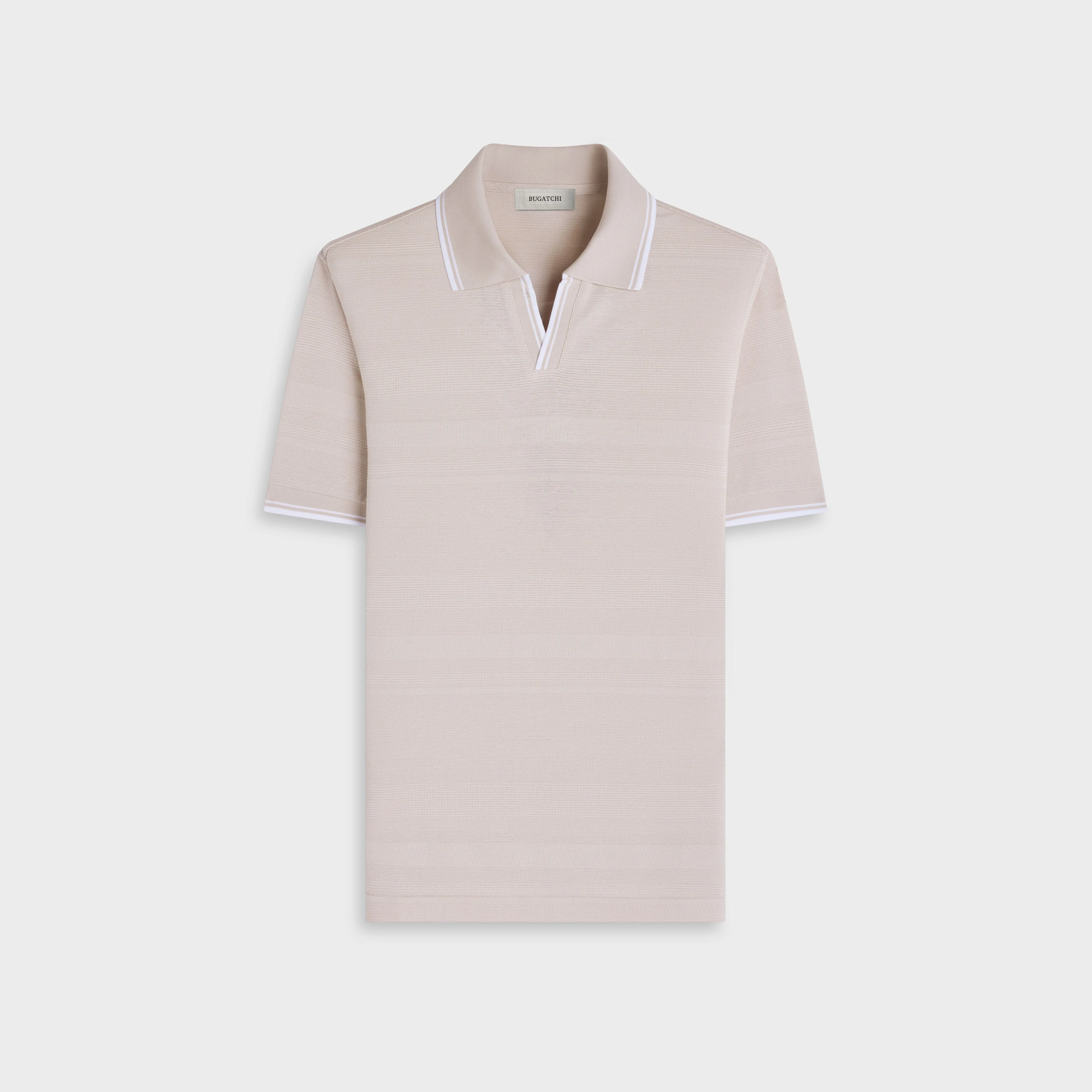 Performance Mixed Media Johnny Collar Polo sold by Bugatchi