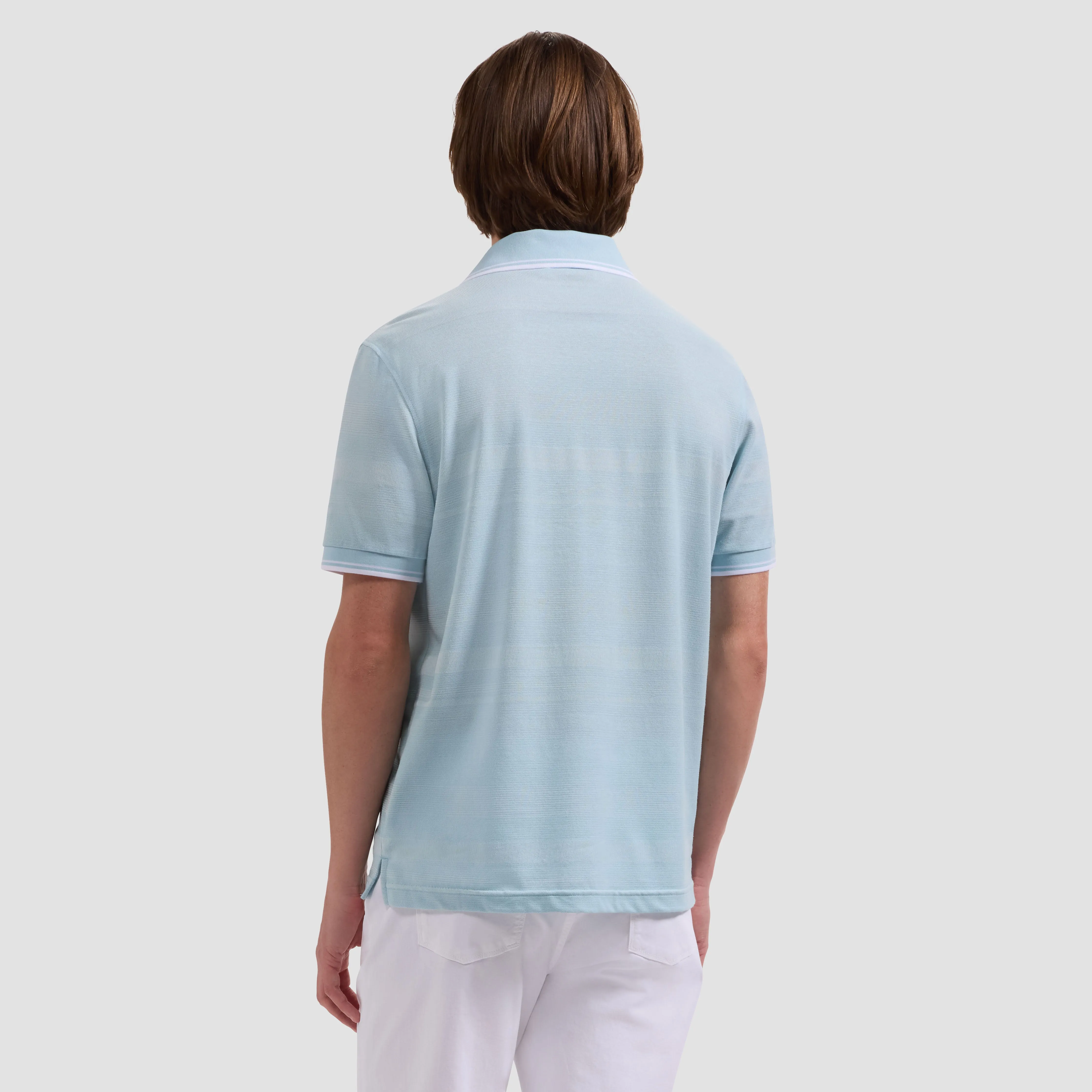 Performance Mixed Media Johnny Collar Polo sold by Bugatchi product image thumbnail 3