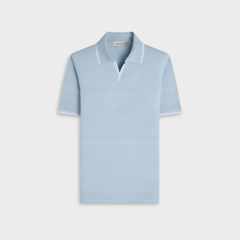 Performance Mixed Media Johnny Collar Polo made by Bugatchi