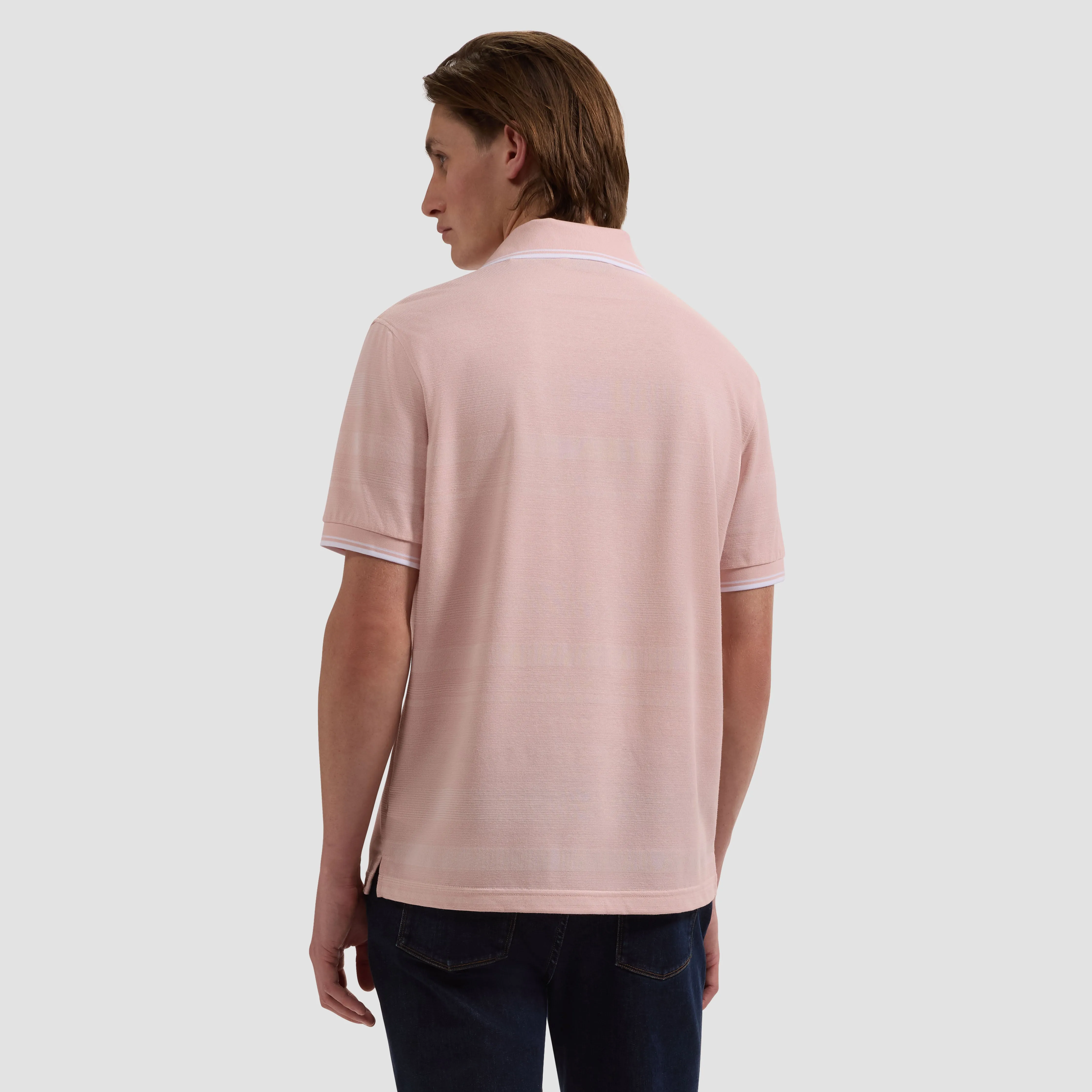 Performance Mixed Media Johnny Collar Polo sold by Bugatchi product image thumbnail 3